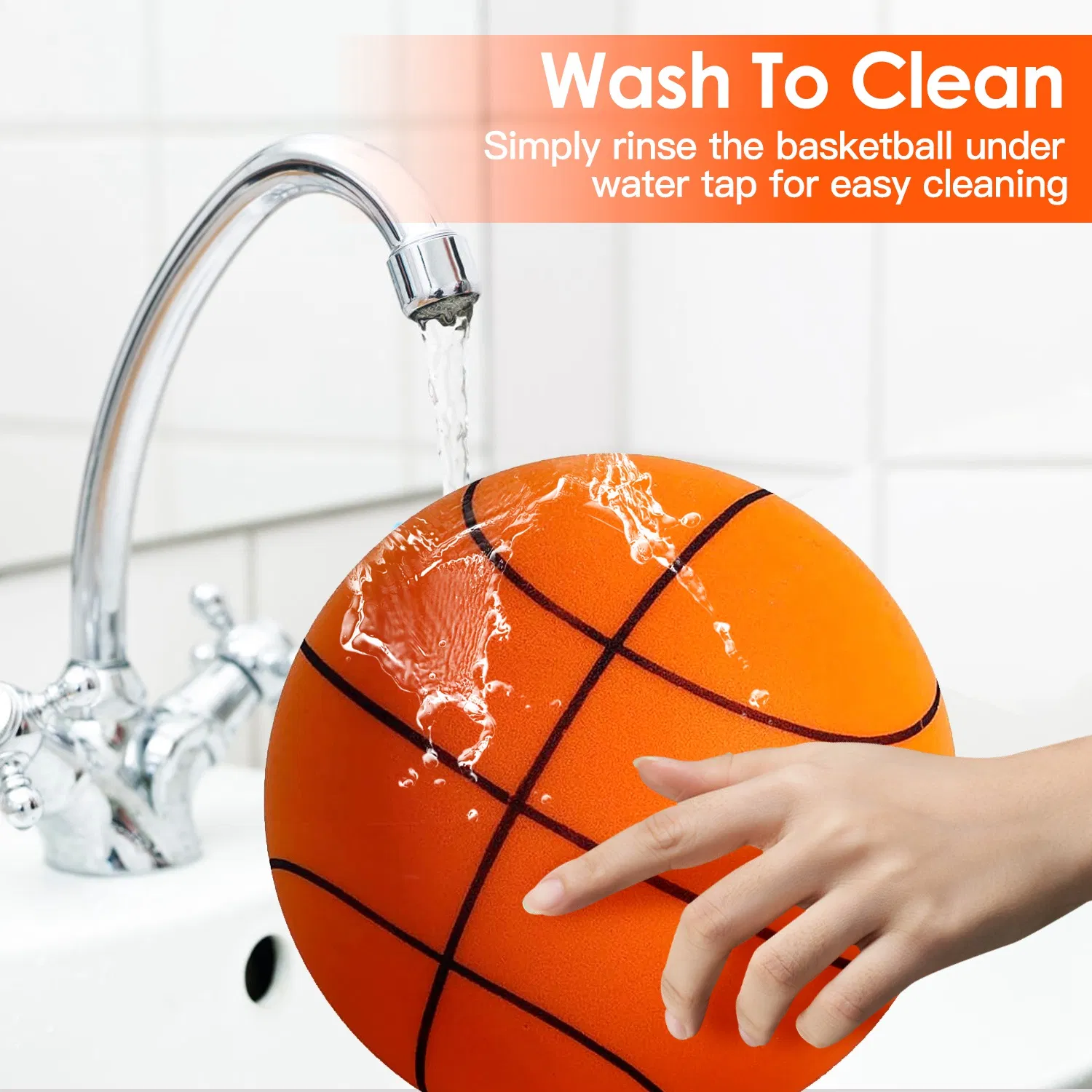 Silent Basketball Foam Bouncing Silent Basketball Uncoated High Density Foam Ball Indoor Low Noise Training Ball photo 5