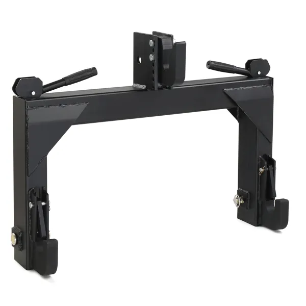 3 Pt Quick Hitch Adapter For Category 1 & 2 W/ Adjustable Bolt Tractor 3000lb,Black photo 1