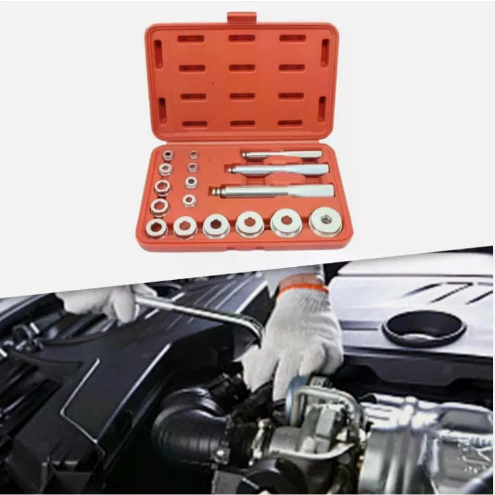 17Pcs Wheel Bearing Seal Driver Tool Set Aluminum Alloy Universal Bearing Race Install Removal Kit with Red Storage Case for Car Truck Motorcycle SUV Professional Auto Repair DIY Maintenance photo 2