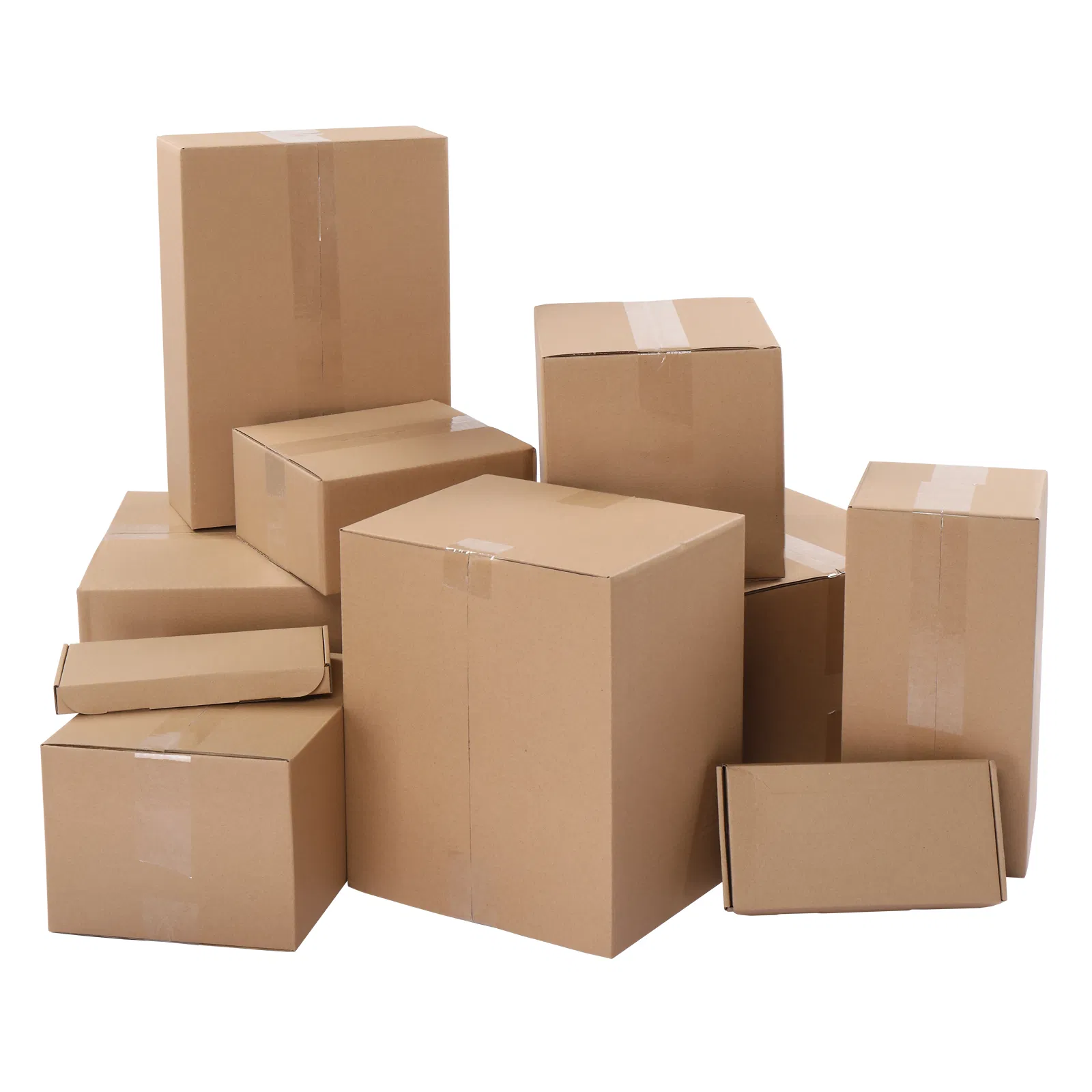 100 pieces, 8" x 8" x 4" (20.3x20.3x10.2cm) thick 2.6mm corrugated cardboard box, brown in color like kraft paper photo 7