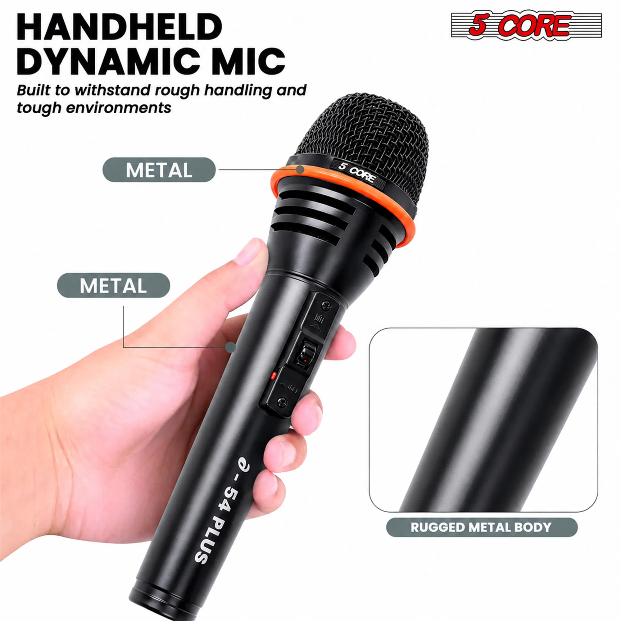 5Core Microphone Dynamic Mic Karaoke Singing Studio XLR Mics Handheld Microfono photo 3