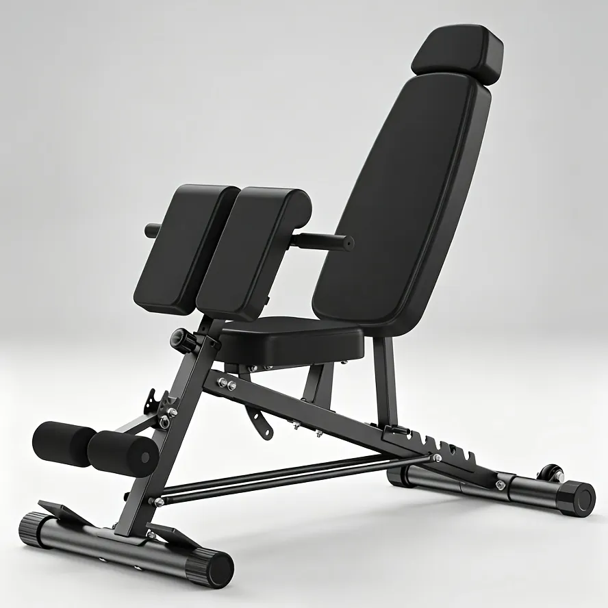 Multifunctional Bench Press Bench, Adjustable Bench for Supine, Prone, And Flat Positions, High-Intensity Back Extension Roman Chair, Foldable Sit-Up Bench, All-In-One Full-Body Workout Equipment for photo 3