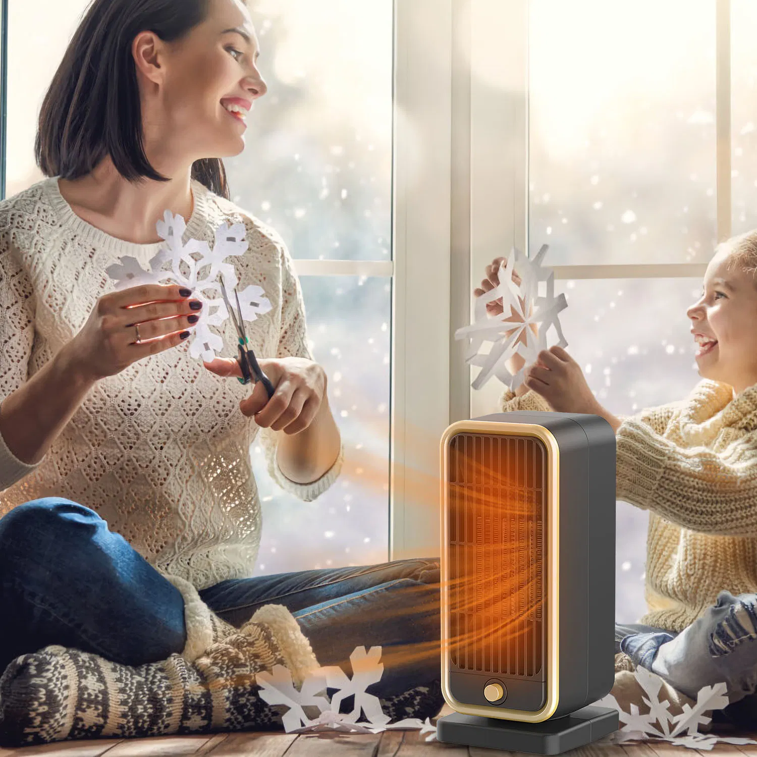 Indoor Portable Ceramic Space Heater, PTC Heating Tech, Overheat & Tip-Over Auto Shut-Off, Lightweight Desktop Heater for Home, Bedroom and Office Spaces photo 8