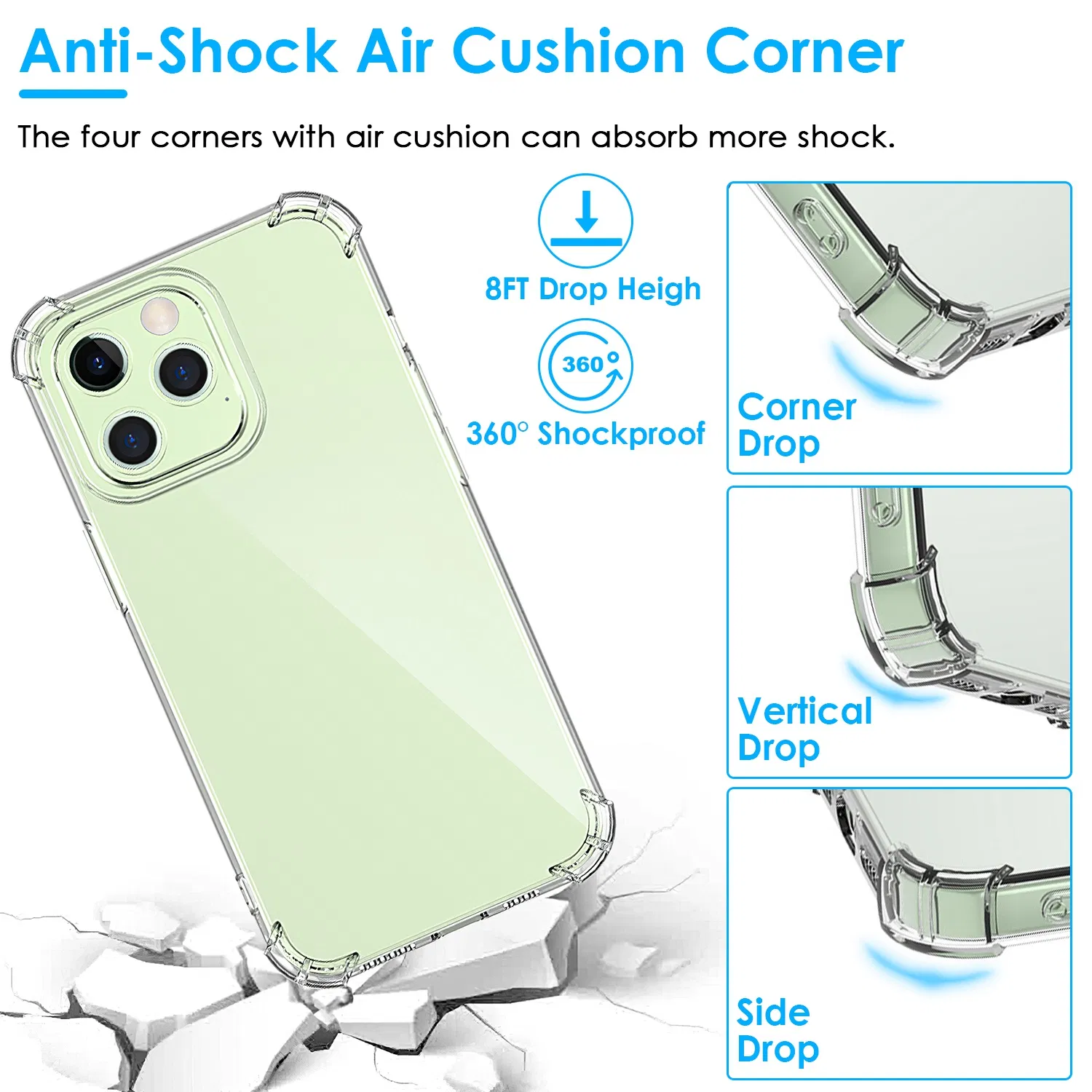 Shockproof Clear Phone Case Soft TPU Transparent Phone Cover Anti-Shock Ultra-Thin Phone Case Cover photo 6