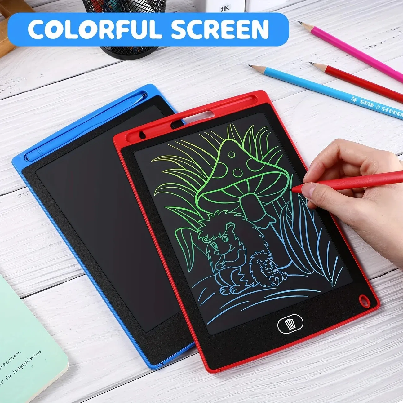 8.5 inch color LCD graffiti board, LCD handwriting board, children's art board that can be erased, electronic drawing board, reusable and erasable writing surface, perfect gift for children photo 5