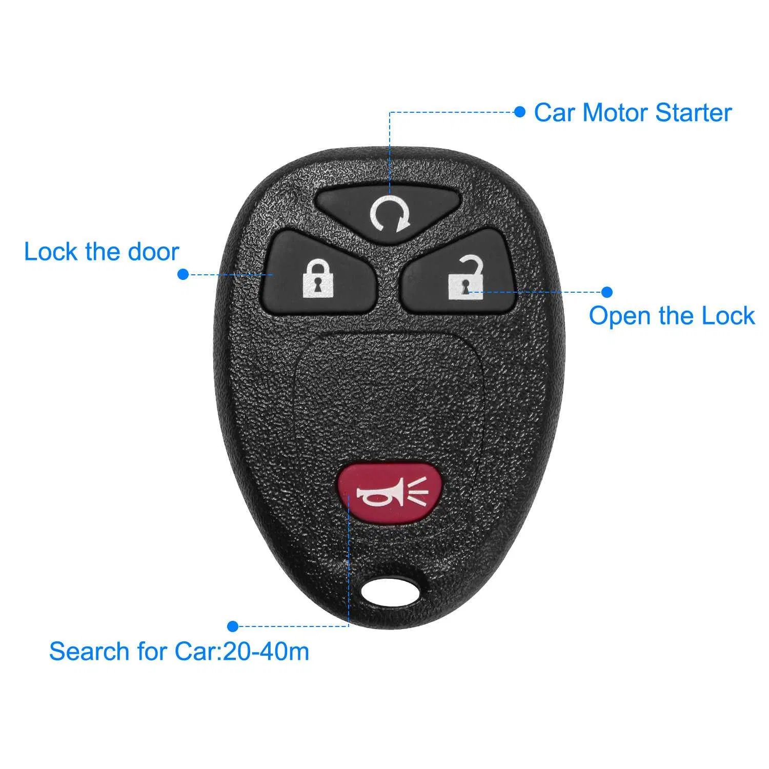 2 Keyless Entry Car Key Remote Key Fob Case Button Pad Replacement for OUC60270 photo 4