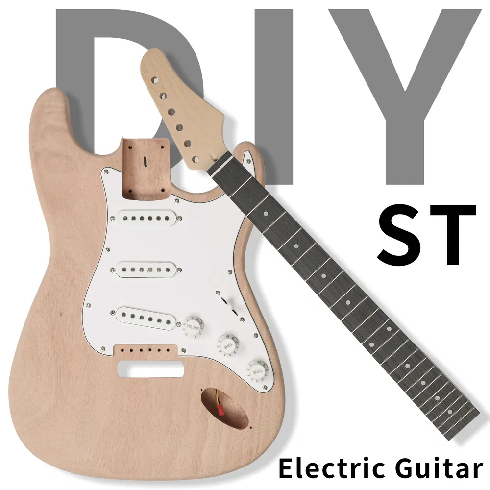 DIY 6 String ST Style Electric Guitar Kits with Mahogany Body, Maple Neck and Accessories photo 8