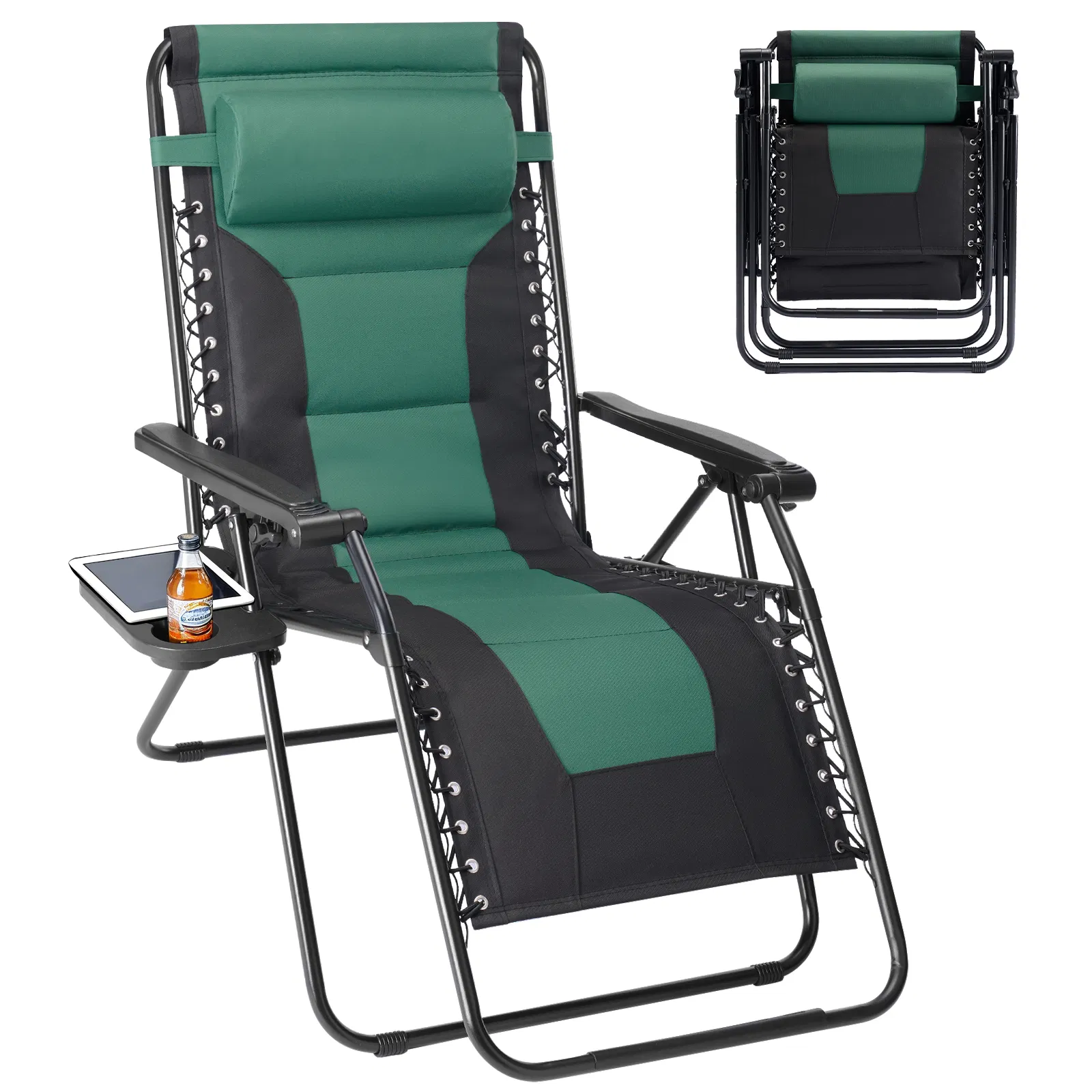 Sleeve-encased zero-gravity chair, heavy-duty outdoor recliner, foldable anti-gravity outdoor leisure chair photo 6