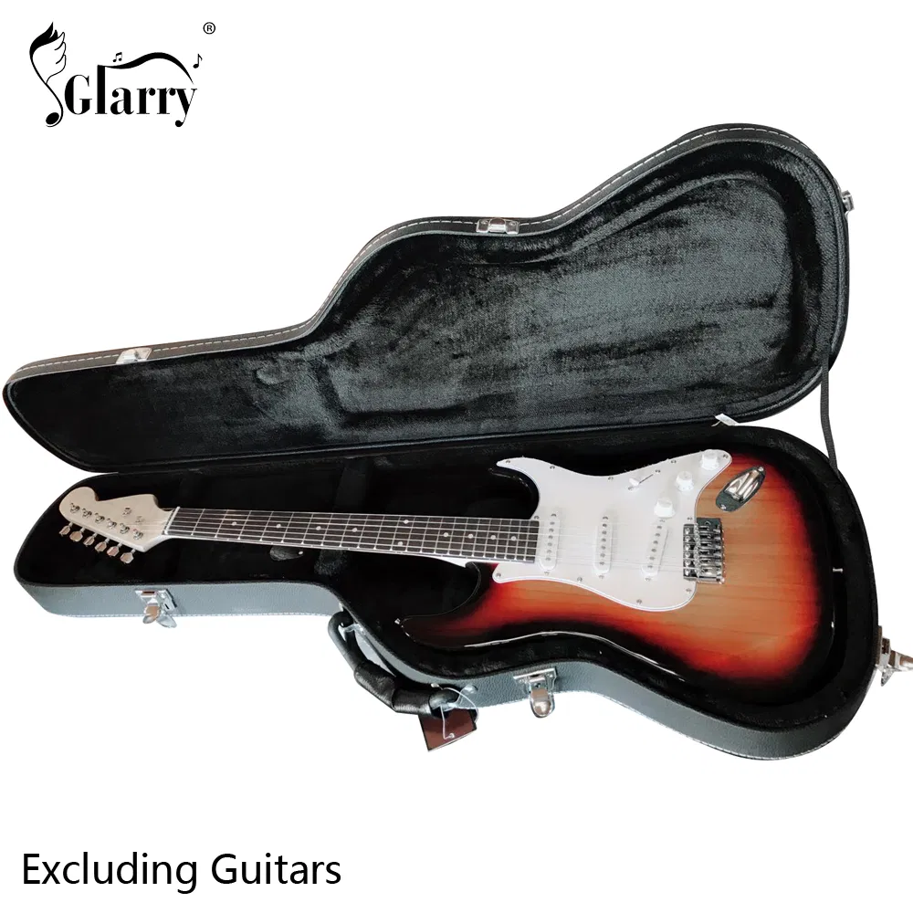 [Replace 2484535]ST High Grade Electric Guitar Hard Case Microgroove Flat Surface Straight Flange Black photo 2