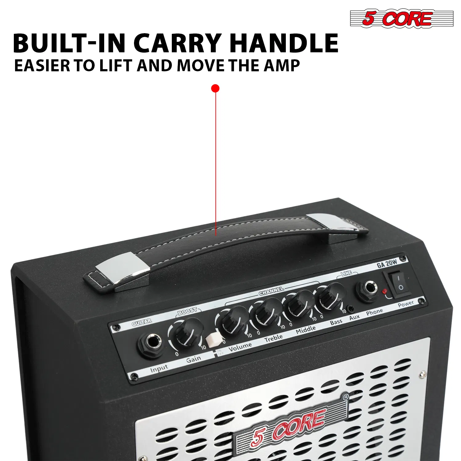 5 Core Guitar Amp Electric Portable Mini Amplifier w Built in Speaker Aux Headphone Jack photo 4