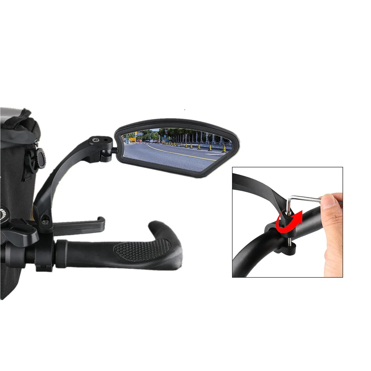 1 Pair Adjustable Bike Mirror HD Wide Angle Handlebar Mount Rear Bicycle View Mirrors (Logistics only For USPS.TK/TMEU only For self-pickup) photo 6