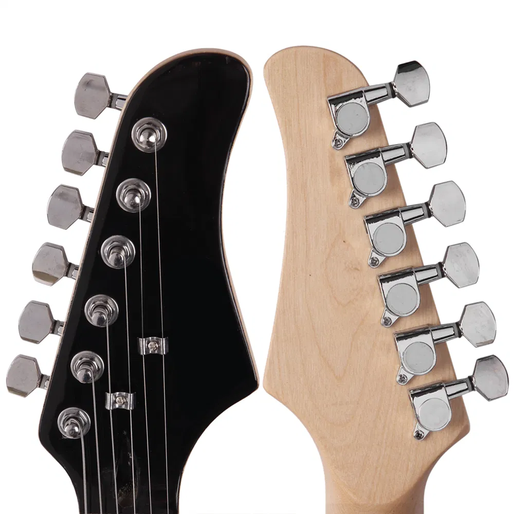 Lightning Style Electric Guitar with Power Cord/Strap/Bag/Plectrums Black & Dark Blue photo 6