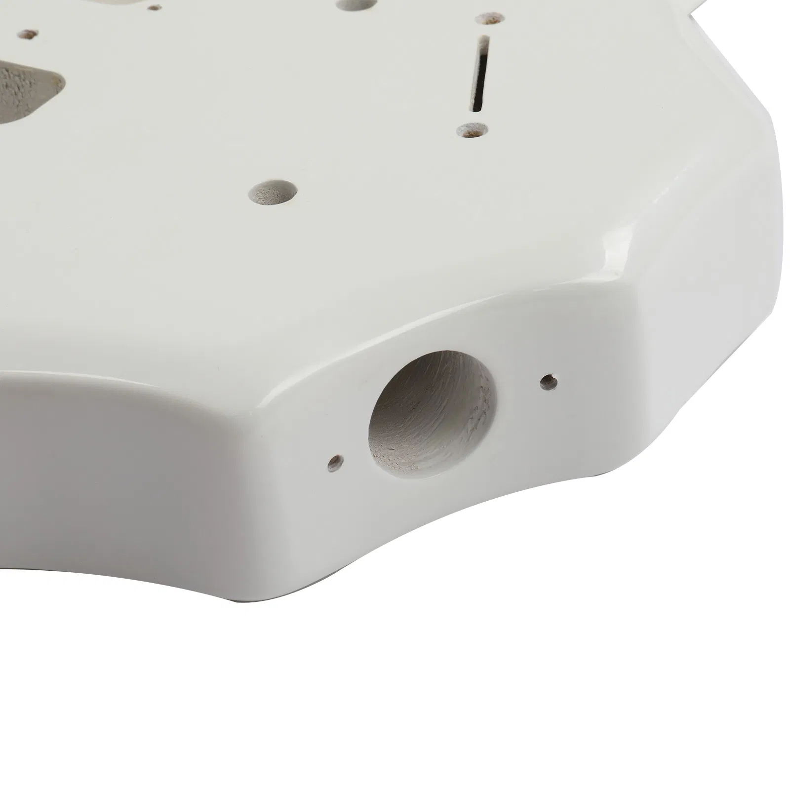 DIY 6 String Flame Shaped Style HSH Electric Guitar Kits with Mahogany Body, Maple Neck and Accessories White photo 4