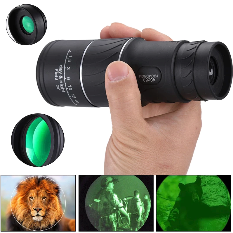 40X60 Monocular Binoculars With Night Vision BAK4 Prism High Power Waterproof photo 2