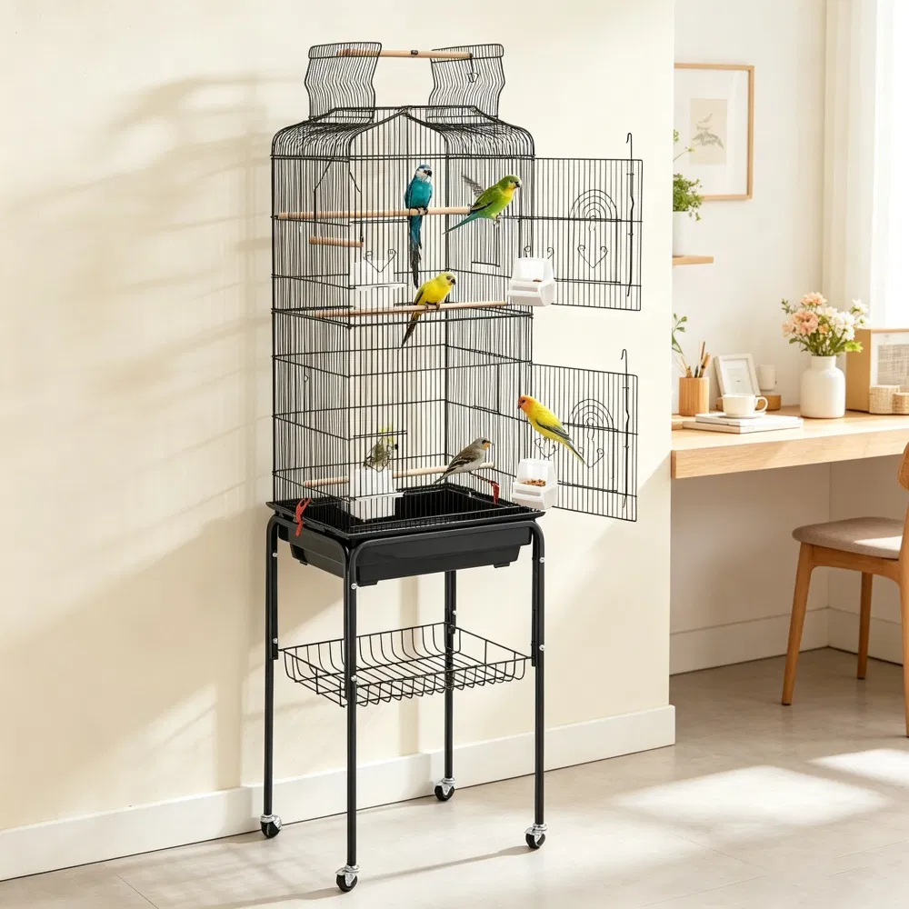 Bird Cage with Removable Sliding 17.99 X 13.98 X 59.45 in photo 5