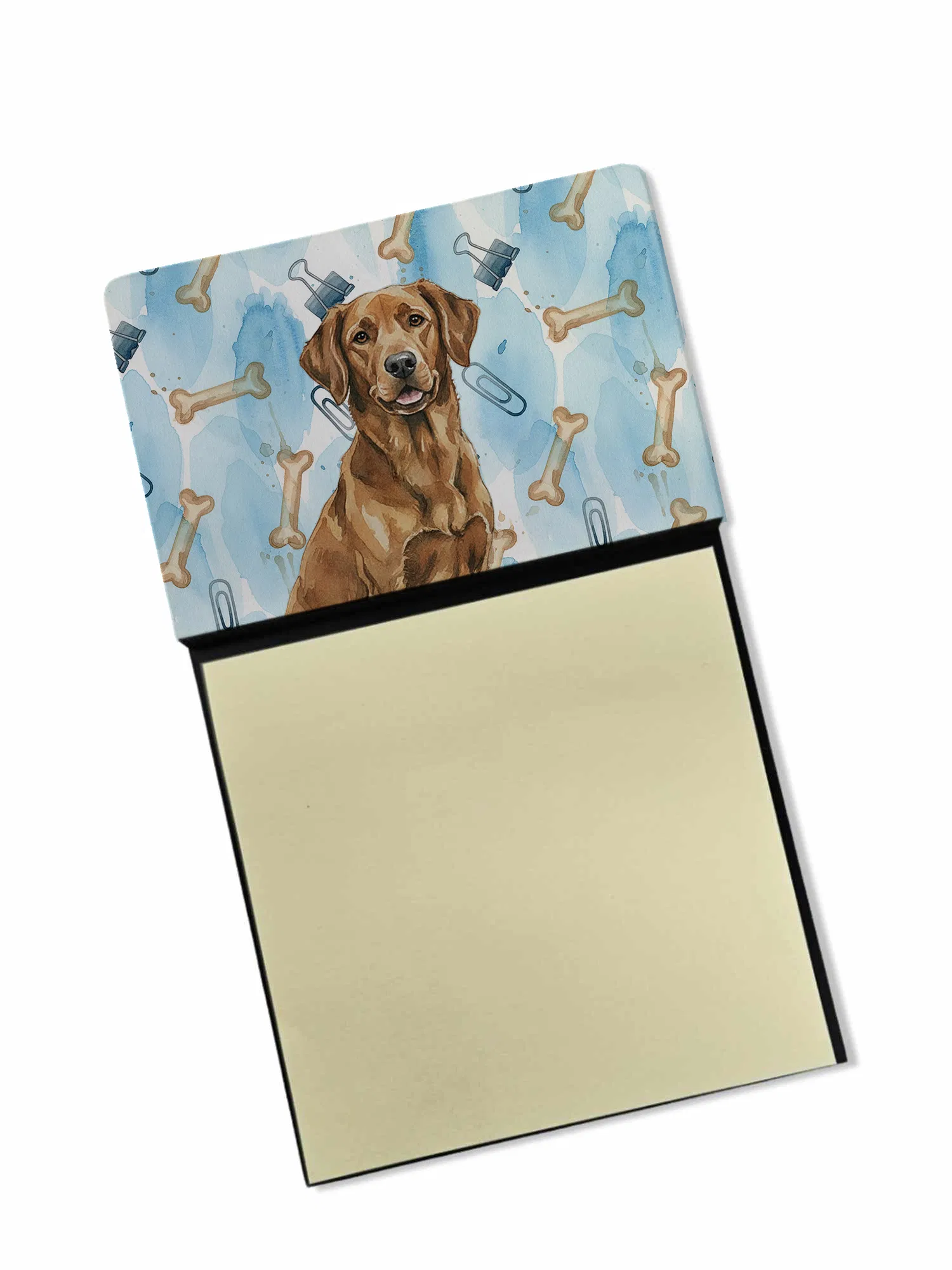 Chesapeake Bay Retriever Coworker Watercolor Sticky Note Holder Refillable Dispenser Desk Accessory 3x3 Pad Gift photo 1