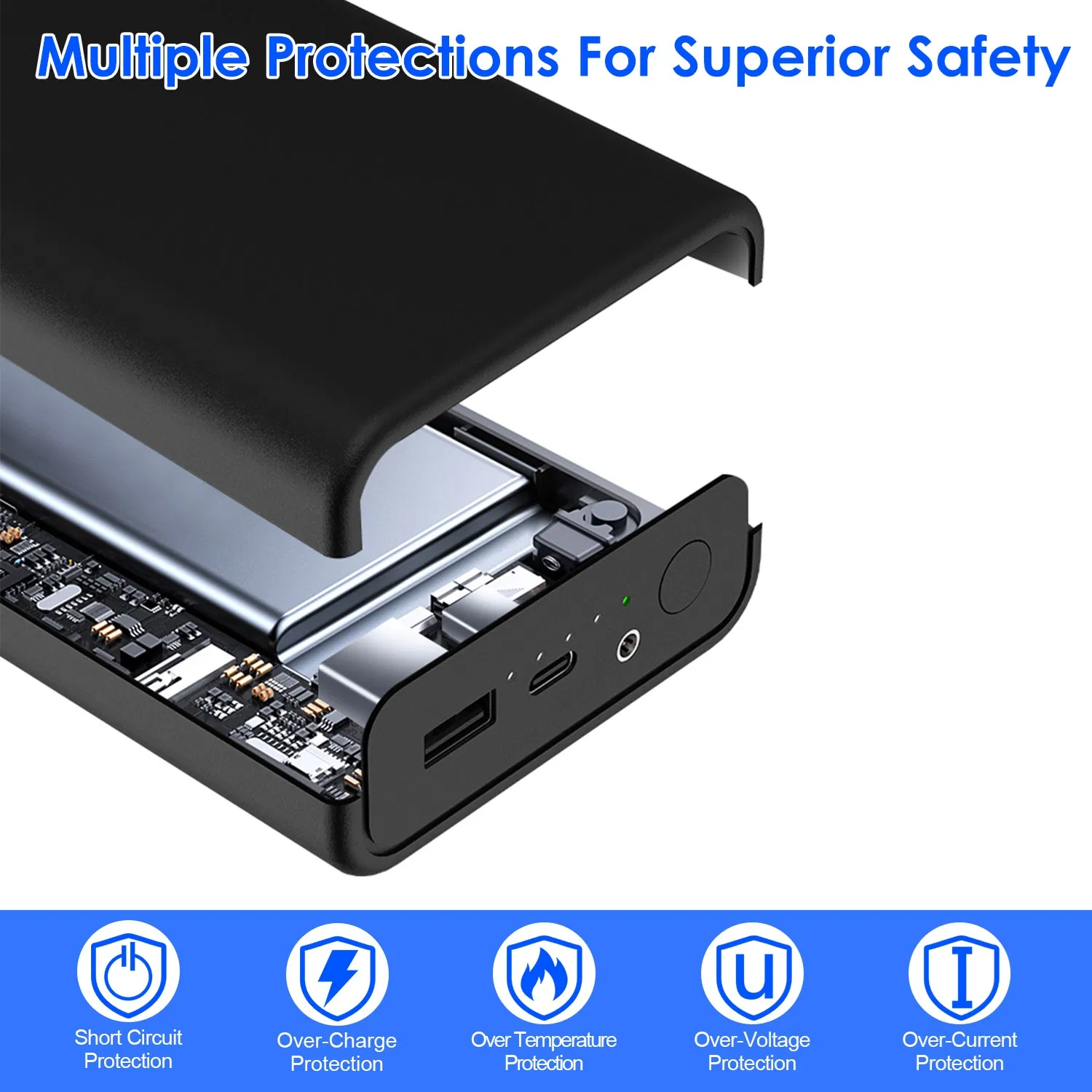 20000mAh 5V 2A Power Bank for Heated Jackets Vests Pants Gloves Scarves DC 7.4V 2A Heated Clothing Replacement Battery Pack for Men Women Vest Not Included photo 7