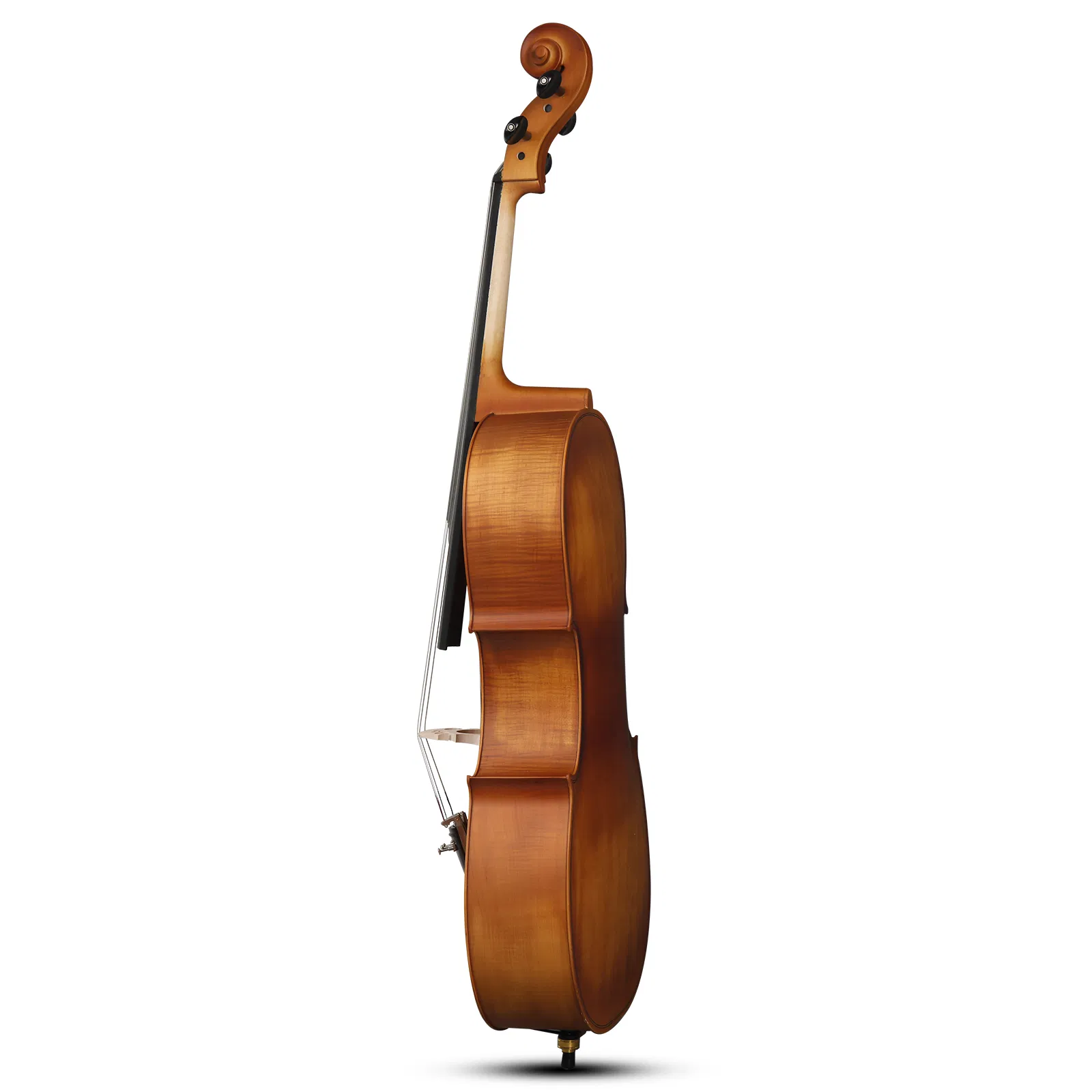 Full Side 4/4 Matte Natural Color Spruce Panel Cello with Bag Bow Rosin Bridge Strings photo 2