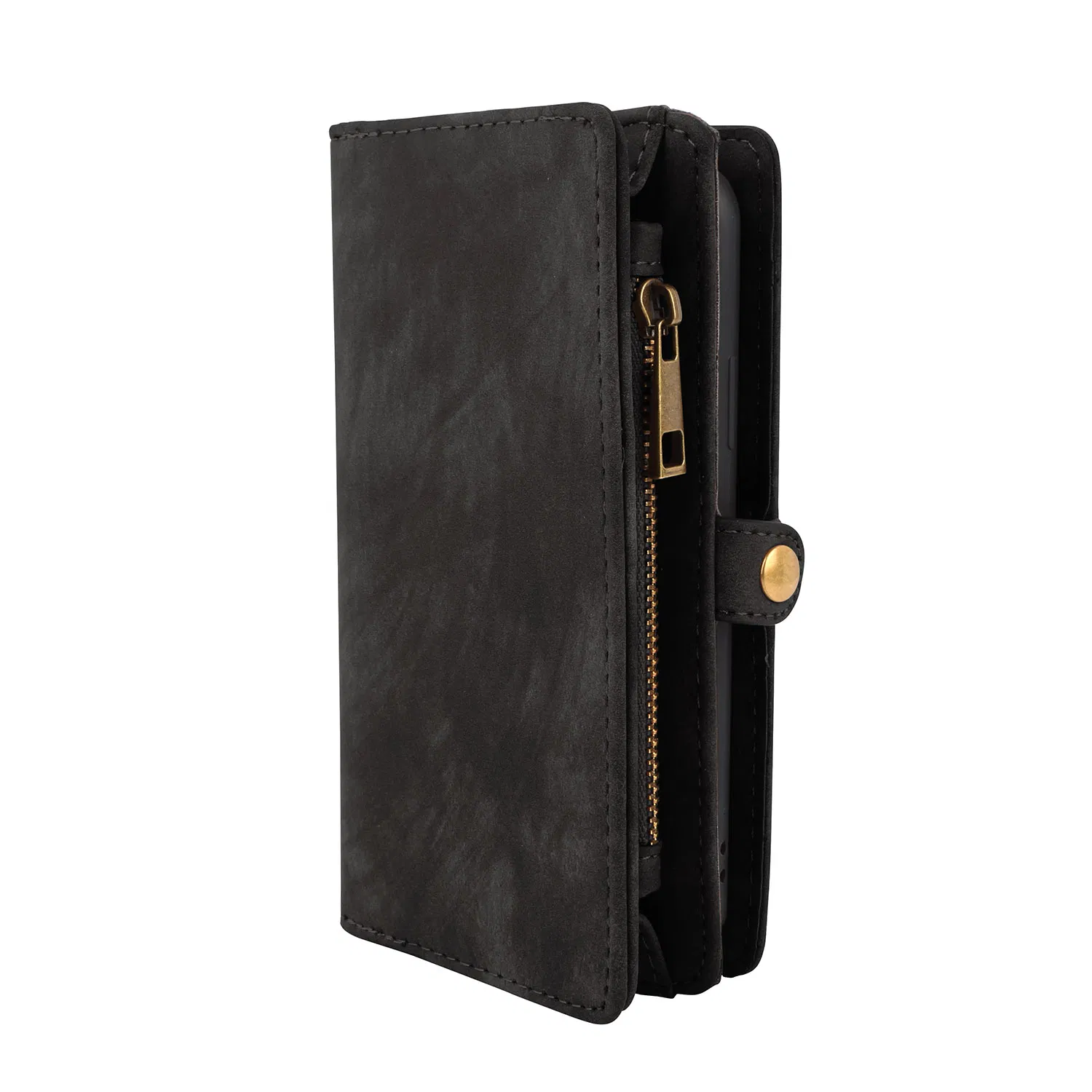 Phone Wallet Case For iPhone 8 Plus Portable Wallet Case 2 in 1 Leather Zipper Magnetic Detachable 15 Card Slots Money Pocket Clutch Cover W/ID Widows photo 6