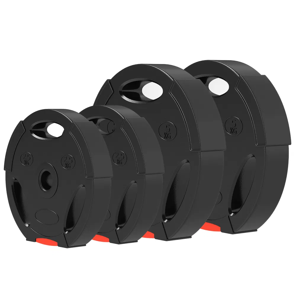 1-Inch Weight Plates, Barbell Weights Set for Weightlifting and Strength Training, 2 x 11lbs + 2 x 5.5lbs photo 7