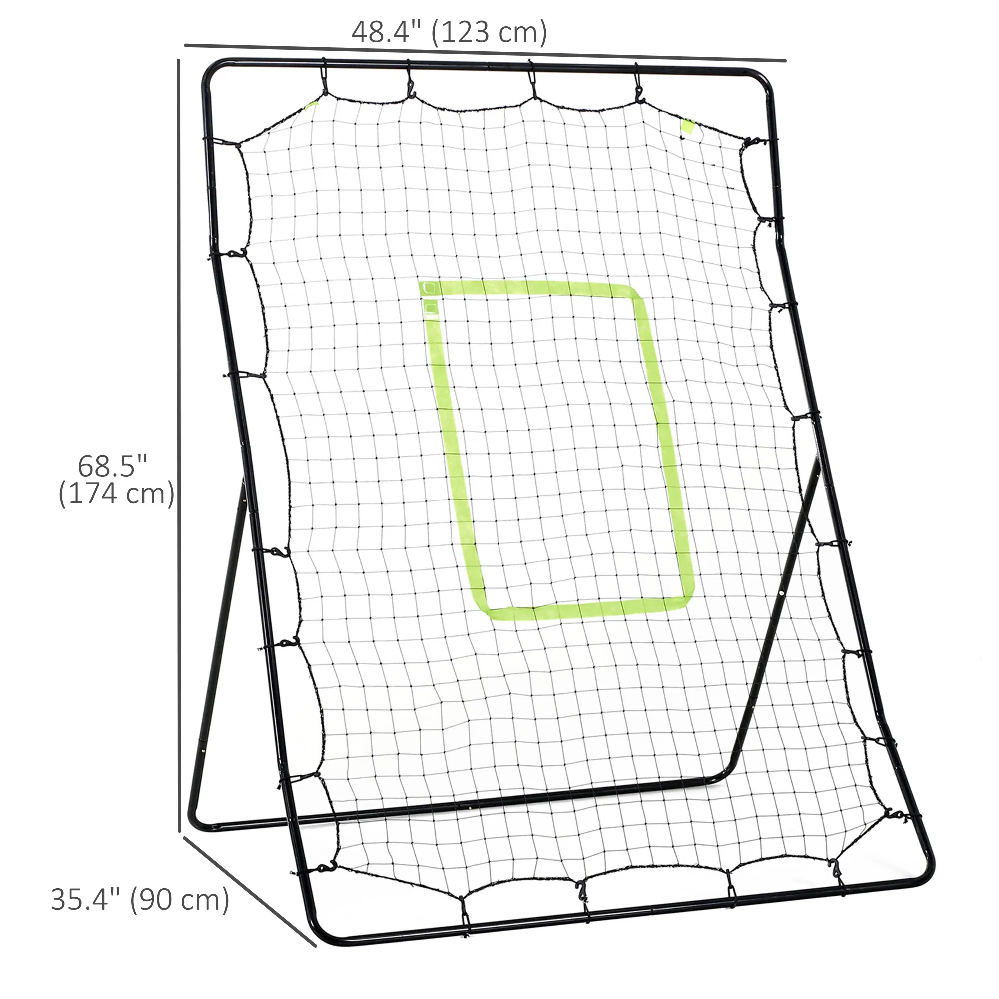 4 x 5.7ft Volleyball Rebounder Net with Strike Zone, Baseball Lacrosse Training Net for Pitching and Fielding photo 6