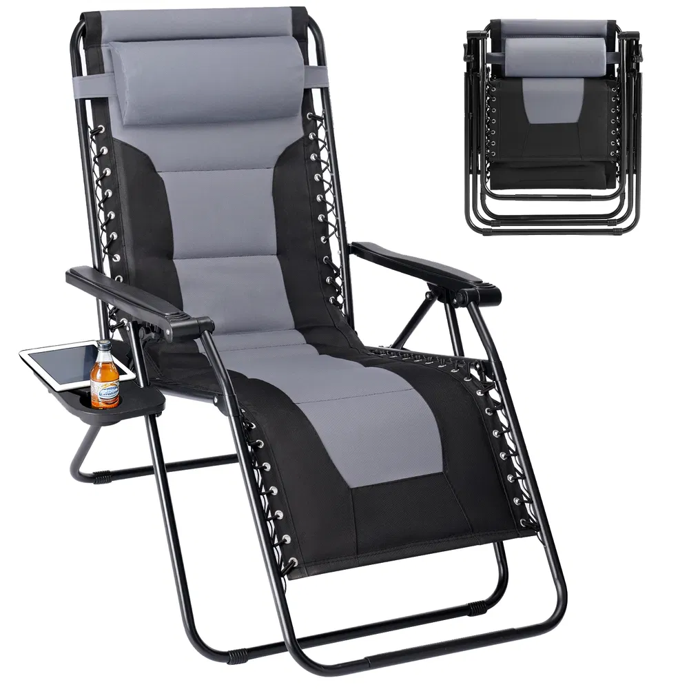 Sleeve-encased zero-gravity chair, heavy-duty outdoor recliner, foldable anti-gravity outdoor leisure chair photo 7