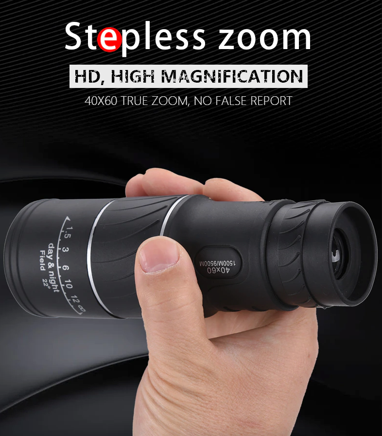 40X60 Monocular Binoculars With Night Vision BAK4 Prism High Power Waterproof photo 4