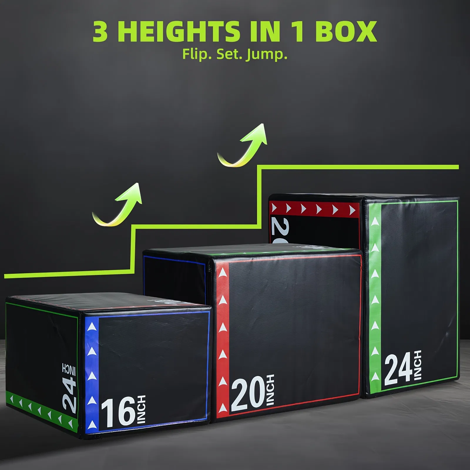 3-in-1 foam elastic jumping box, a household fitness training box, suitable for high-intensity interval training (HIIT) and jumping exercises photo 5