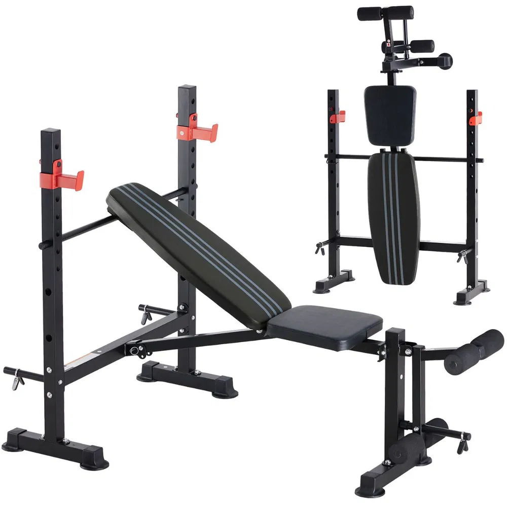 650LBS Adjustable Weight Bench with Rack & Leg Developer, Foldable Bench Press Set for Home Gym, Heavy Duty Strength Training Station for Full Body Workout photo 6