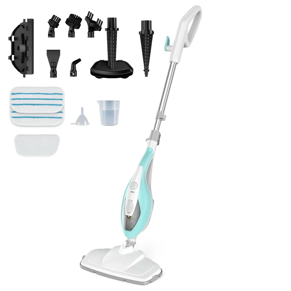 10-in-1 Steam Mop, 1550W Detachable Handheld Steam Cleaner for Floor Cleaning, 16FT Cord, 2 Washable Pads, Multi-Surface Floor Steam Cleaner for Hardwood, Tile, Laminate & Carpets photo 8