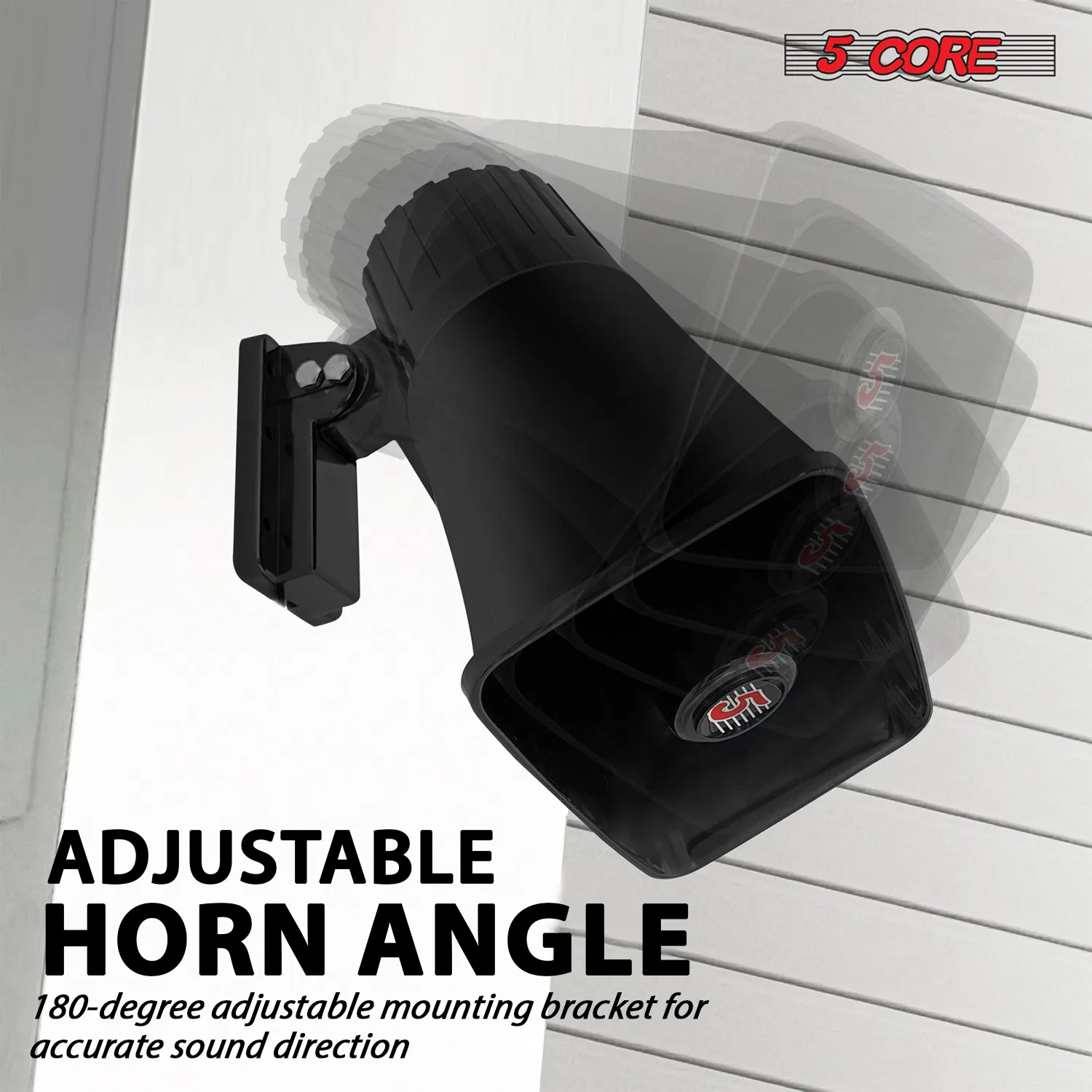 5 Core PA Horn 250W Loud Speaker 8 Inch Bull Horn Loud Audio 8Ohm All Weather Indoor Outdoor Use photo 5