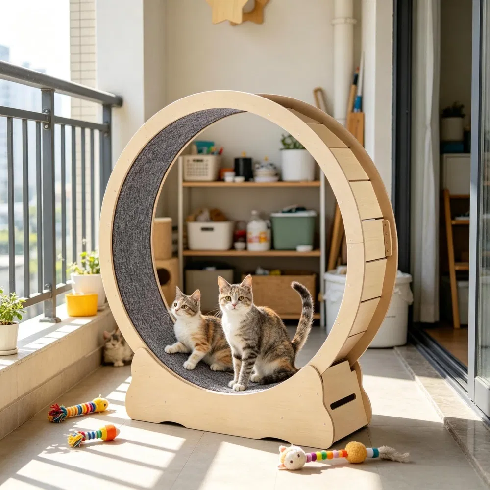 Wooden Cat Exercise Wheel photo 1