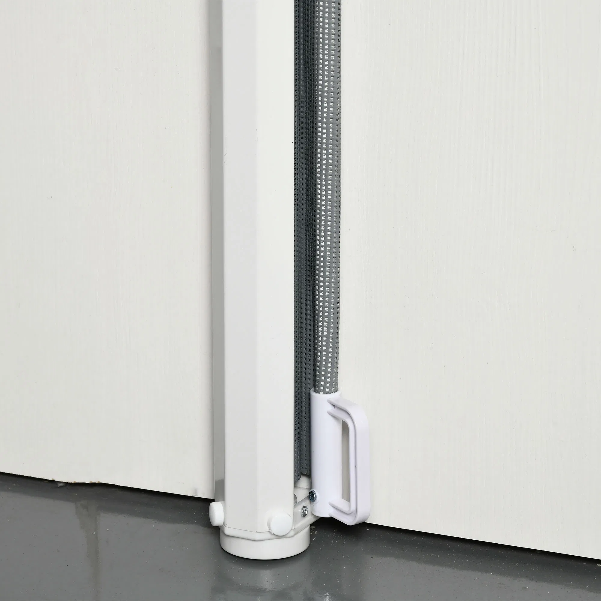 Retractable Pet Safety Barrier Gate, Flexible and Extensible for Stairways Doorways Hallways, Grey photo 3