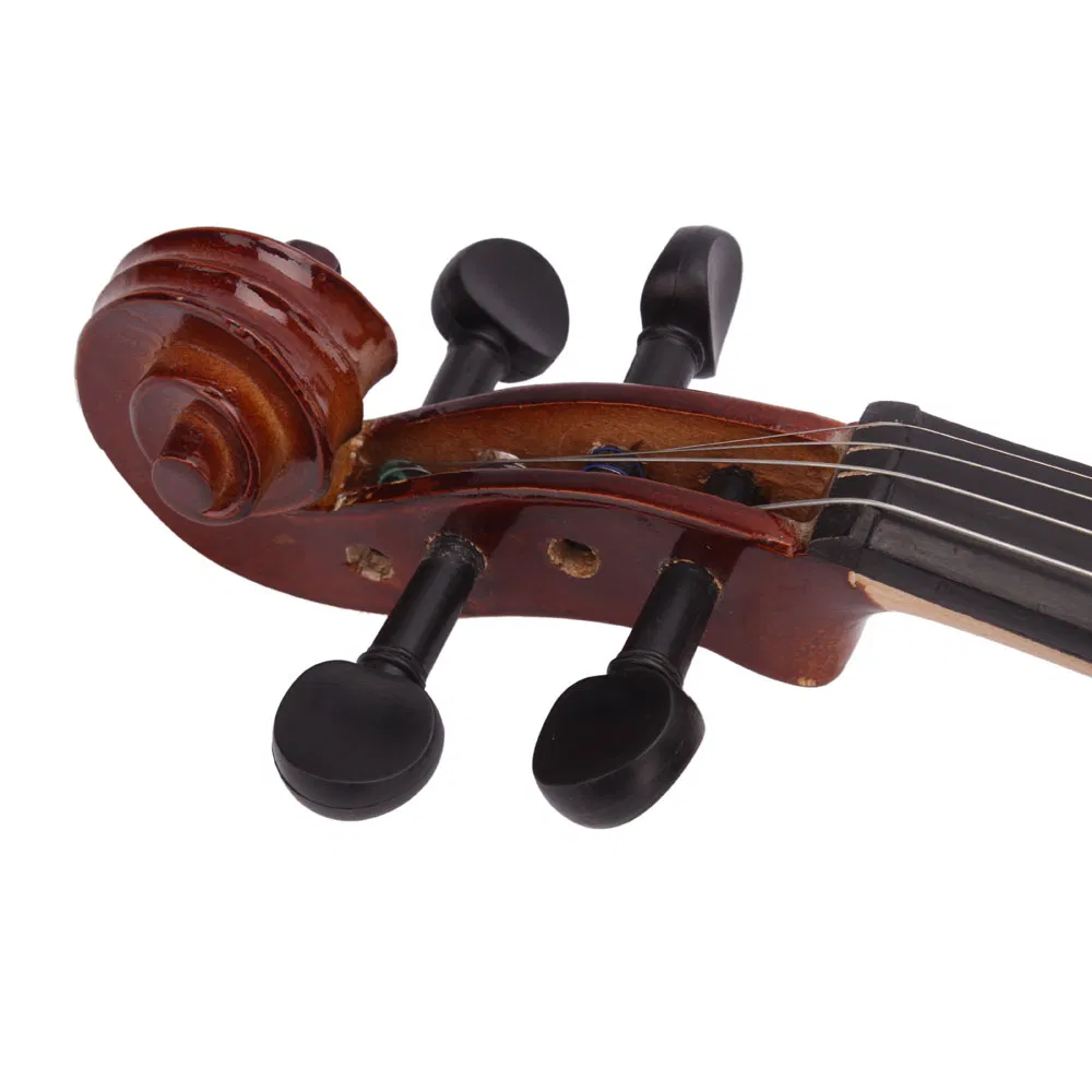 New 4/4 Acoustic Violin Case Bow Rosin Natural photo 5