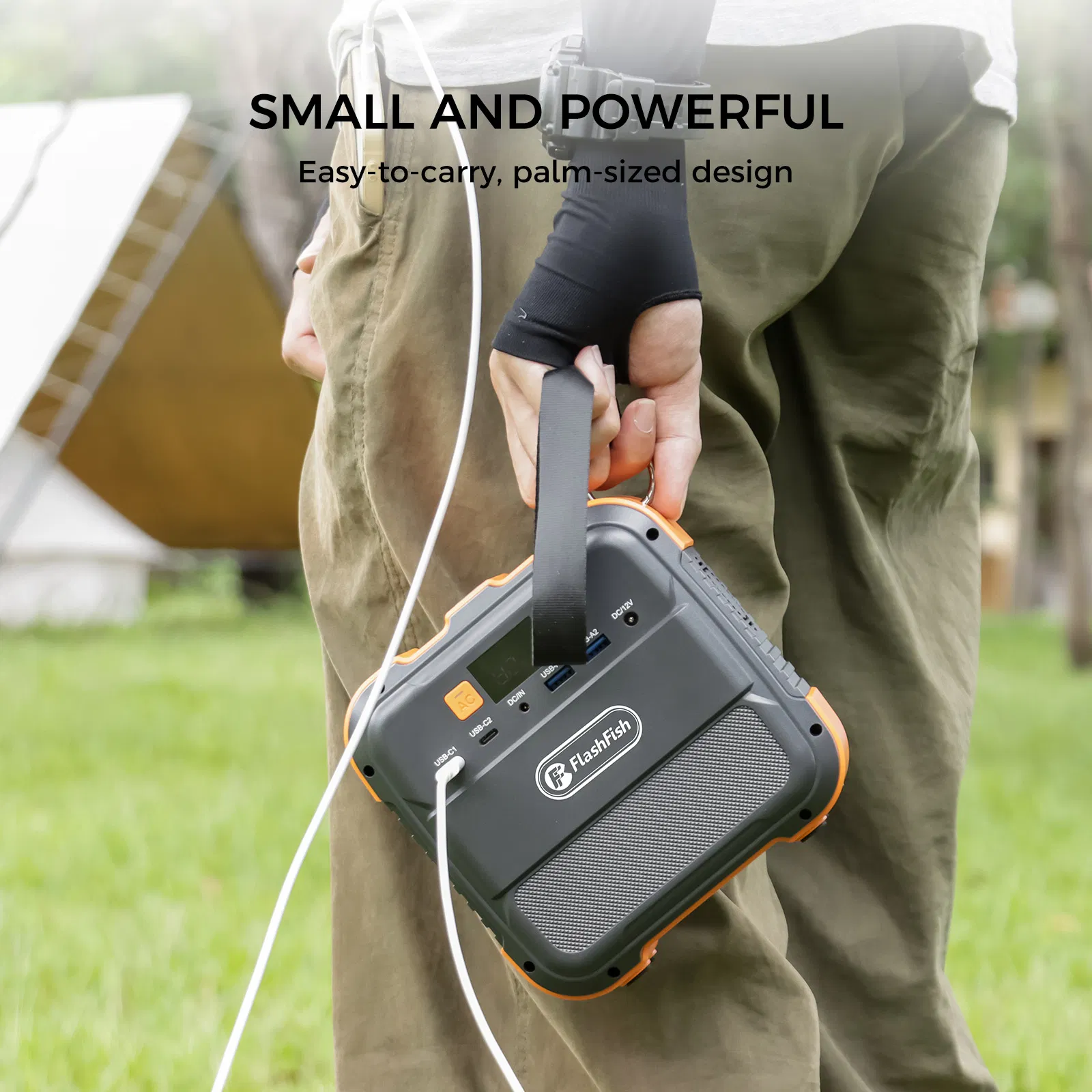 Flashfish 120W Portable Power Station, 98Wh/26400mAh Solar Generator Backup Power Battery Pack With AC/DC/Type-c/USB/Flashlight, 110V Power Bank For Charging Laptop Phone Tablet In Camping RV Van Trip photo 5