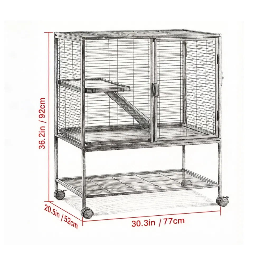 Animal Cage with Non-Slip and Easy to Clean for Outdoor photo 4