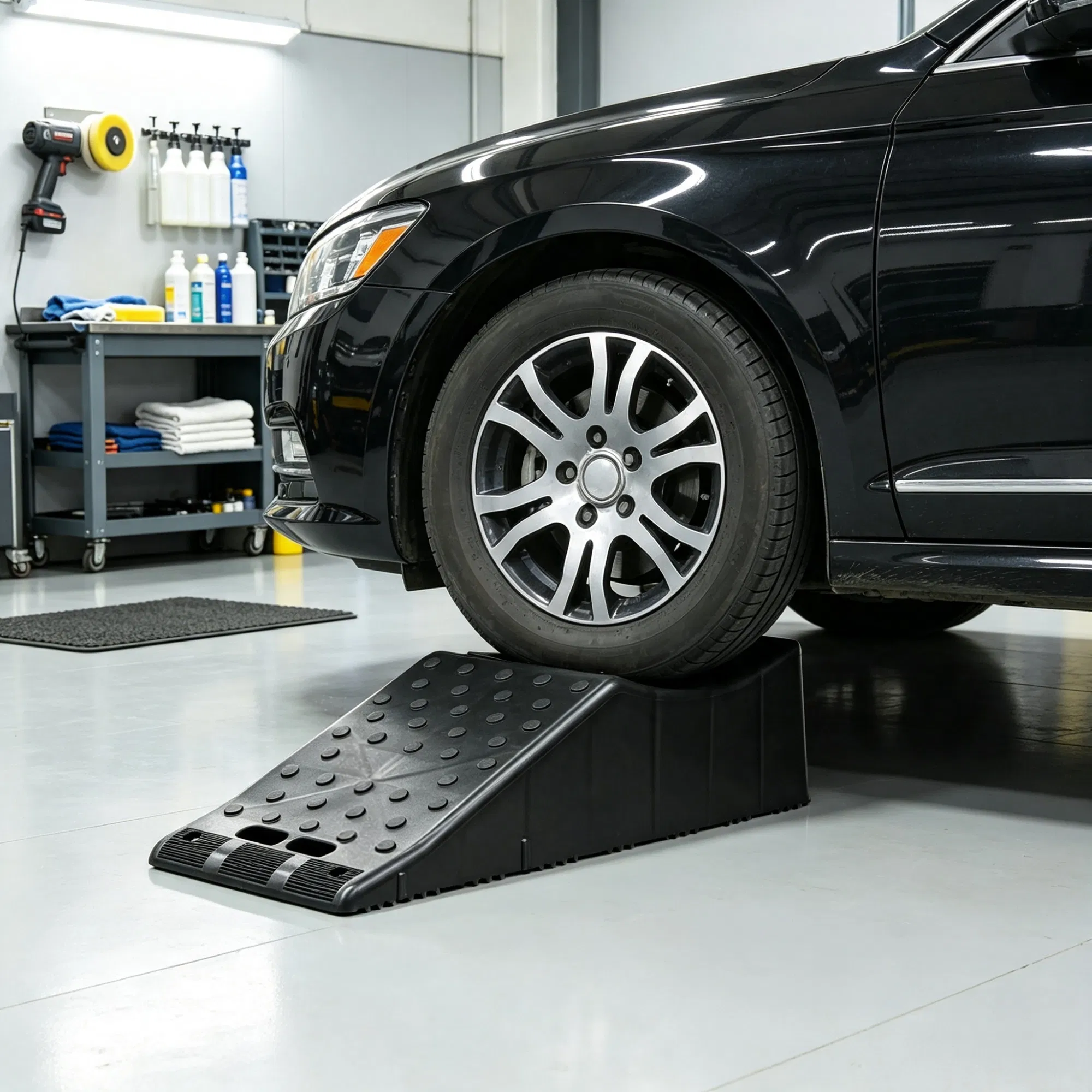 Single Auto Service Ramp (20000 lbs/9 Ton), 5.5" Elevation Vehicle Tire Ramp for Routine Maintenance photo 2