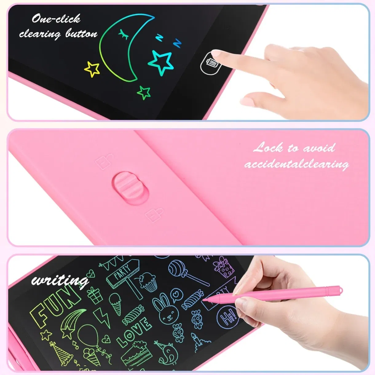 8.5 inch color LCD graffiti board, LCD handwriting board, children's art board that can be erased, electronic drawing board, reusable and erasable writing surface, perfect gift for children photo 4