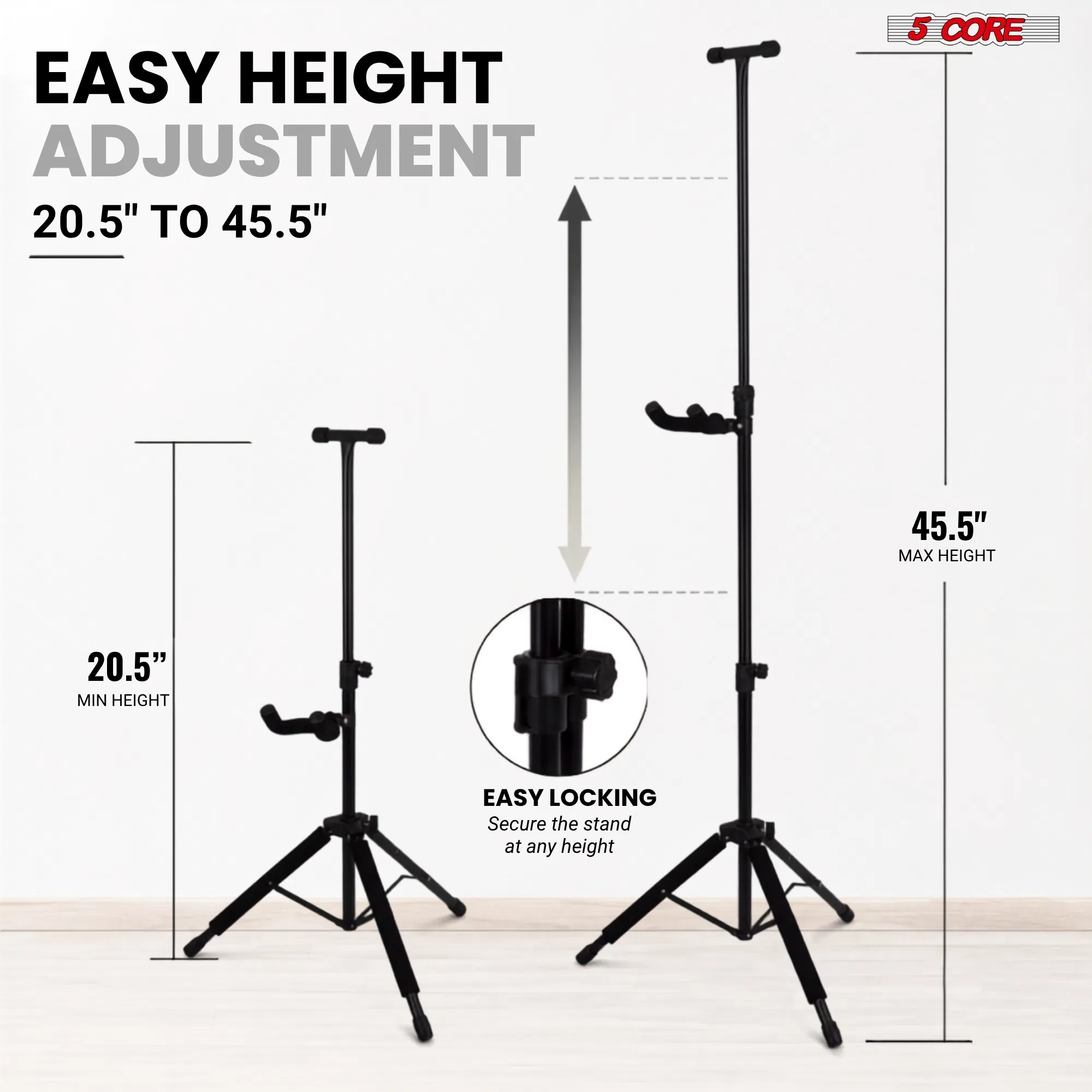 5 Core Violin Stand with Bow Holder Adjustable Heavy Duty Cello Banjo Mandolin Holder photo 3
