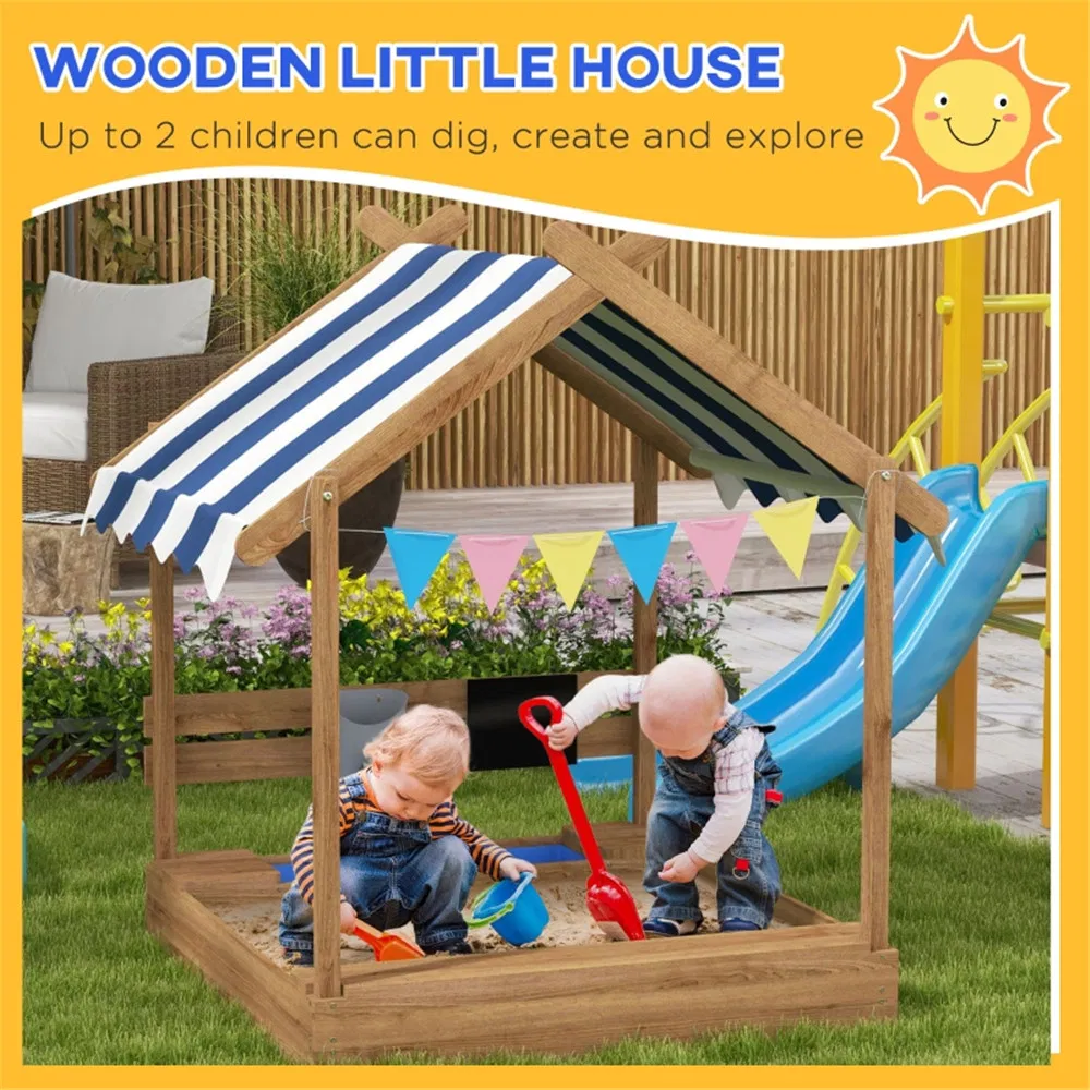 Wooden Sandbox, for 3-7 Years Old Kids ( Amazon Shipping)(Prohibited by WalMart) photo 7