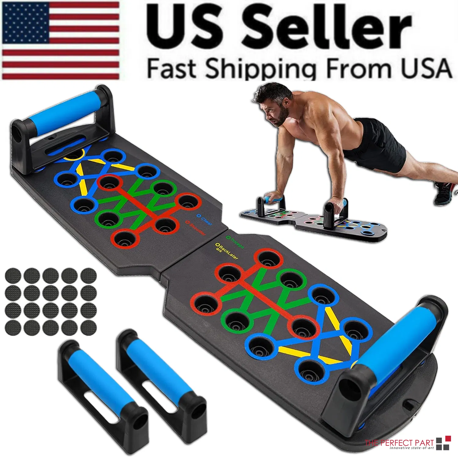 28 in 1 Push Up Rack Board System Fitness Workout Train Home Gym Exercise Stands photo 1