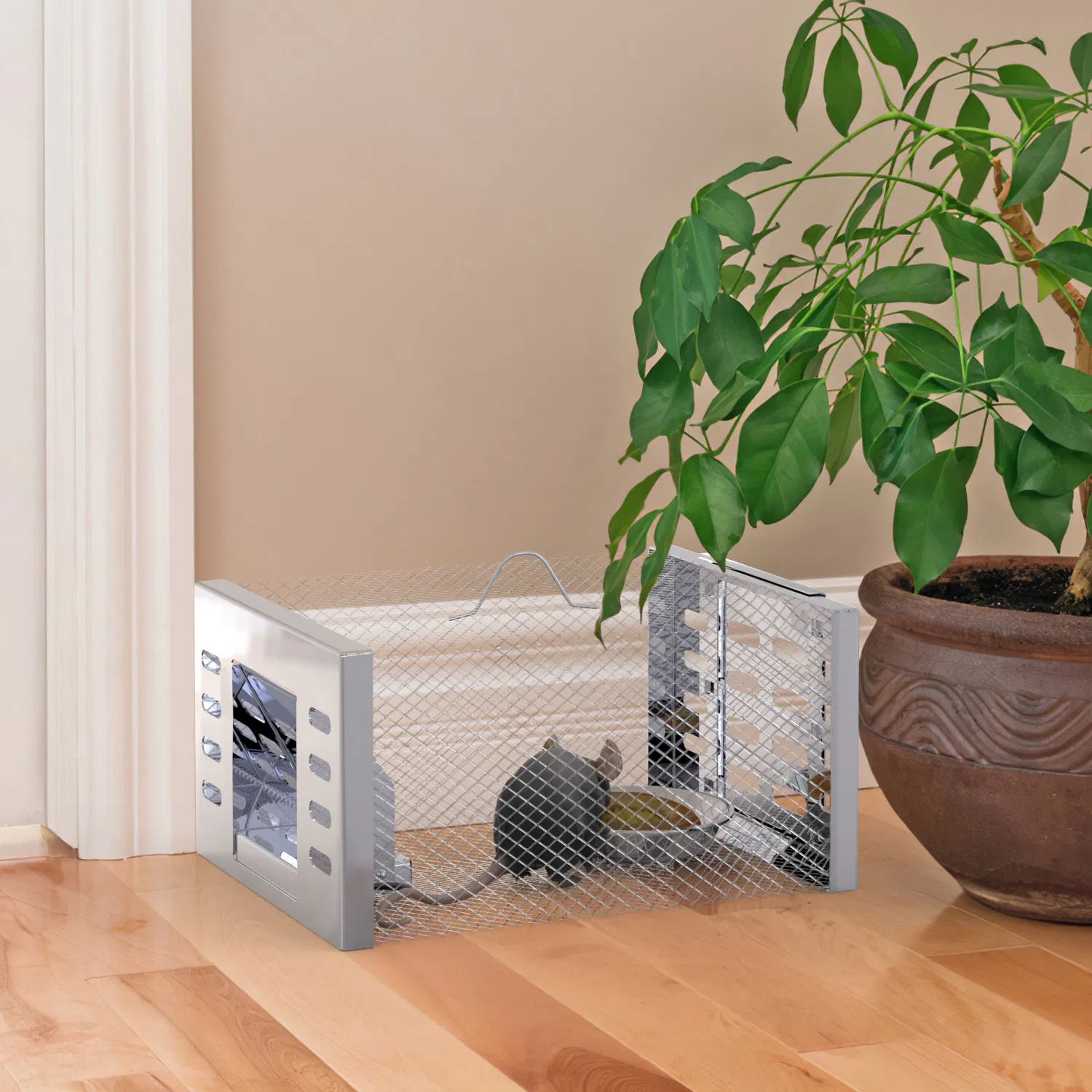 2Pcs Humane Rat Trap Catch and Release Live Mouse Cage Traps with Automatic Continuous Cycle Trapping for Chipmunk Rodent Mouse Small Animals photo 5