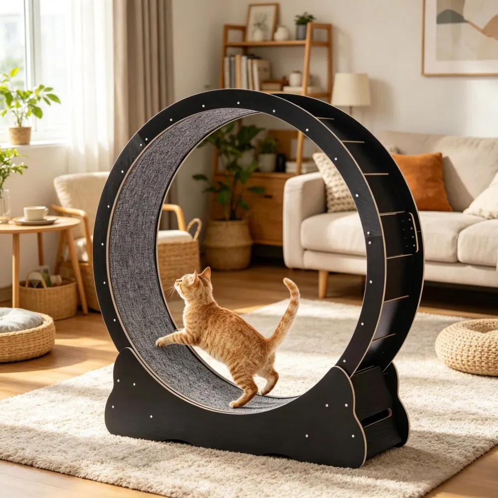 Wooden Cat Exercise Wheel photo 6