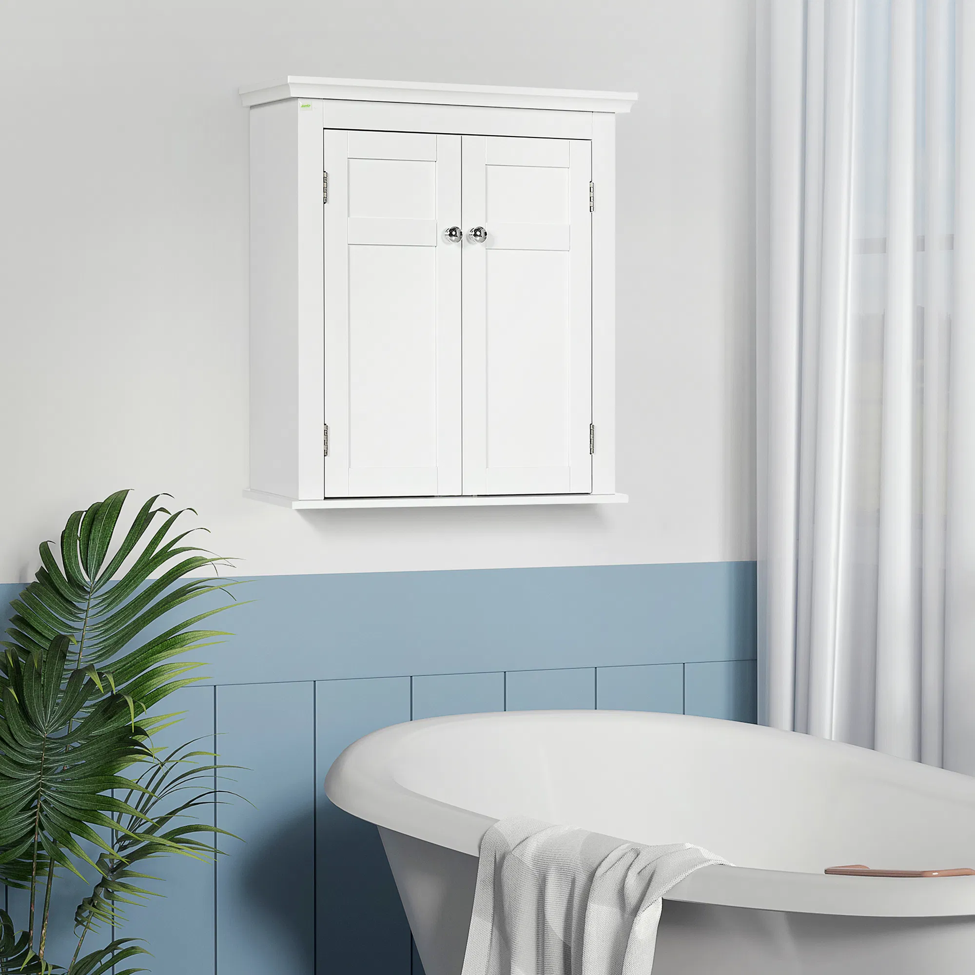 Bathroom Cabinet, Medicine Cabinet, Over Toilet Storage Cabinet with Adjustable Shelves for Entryway, Grey photo 4