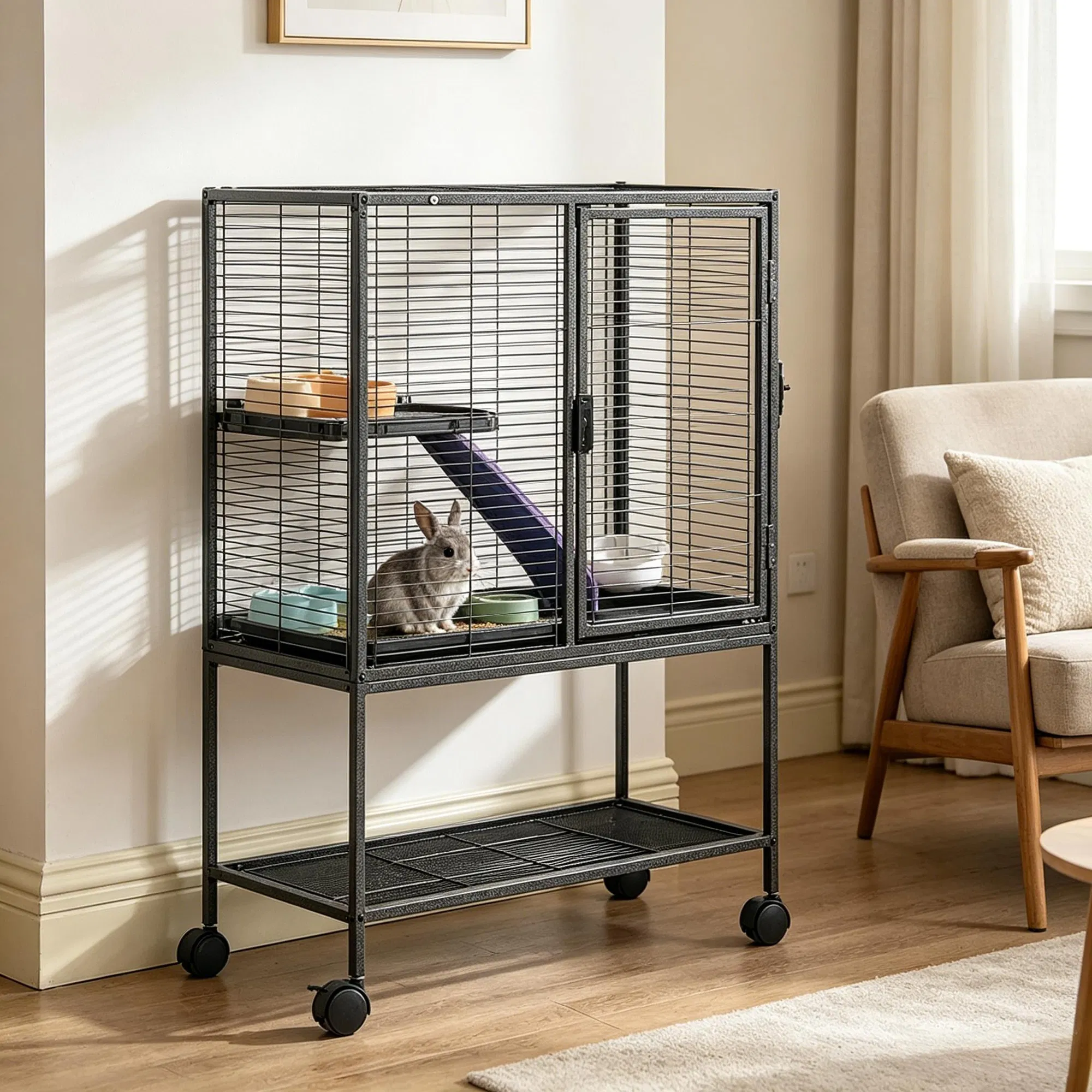 Animal Cage with Non-Slip and Easy to Clean for Outdoor photo 4