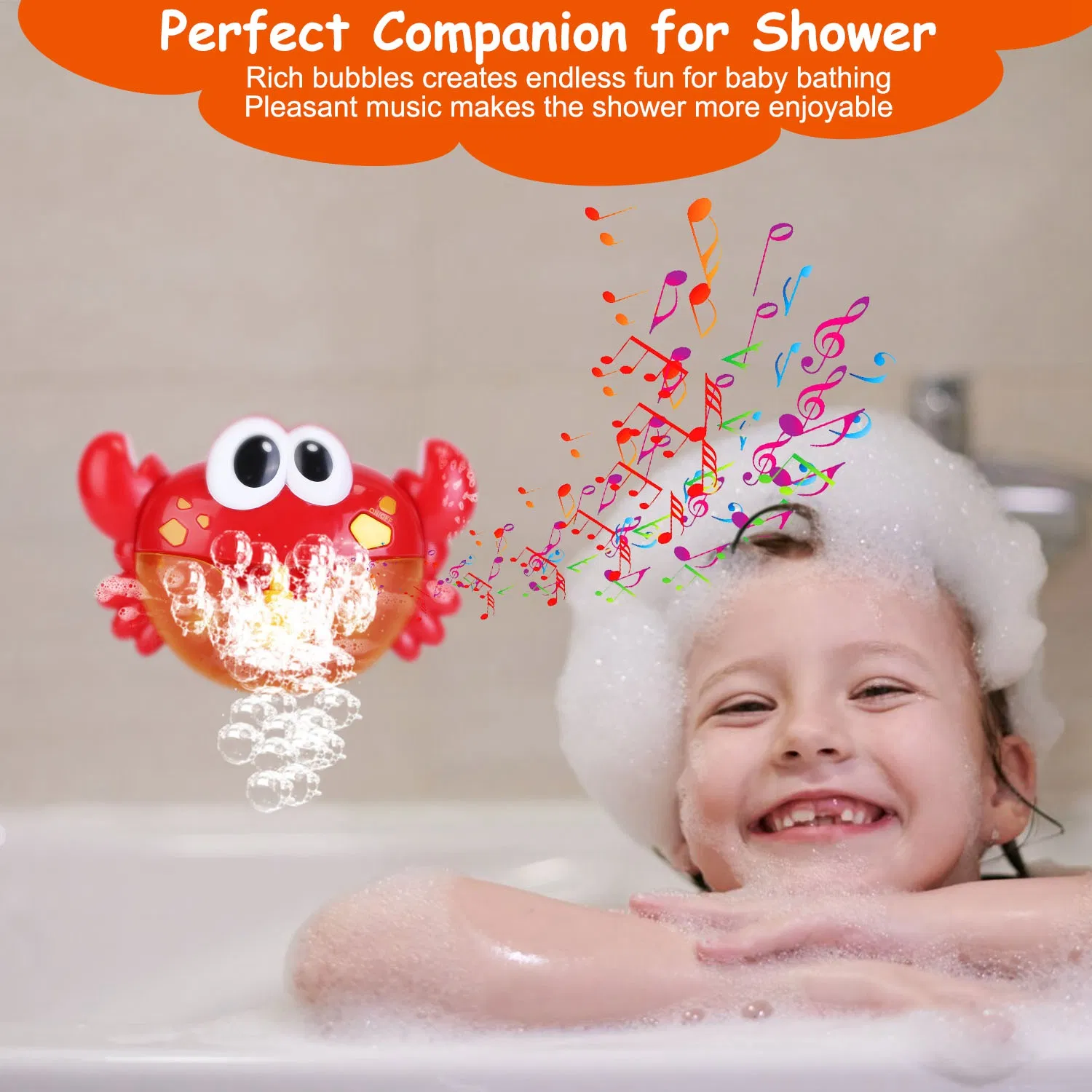 Frog Musical Bubble Bath Maker Baby Bath Toys for Bathtubs Toddler Bubble Machine for Bath Fun photo 2