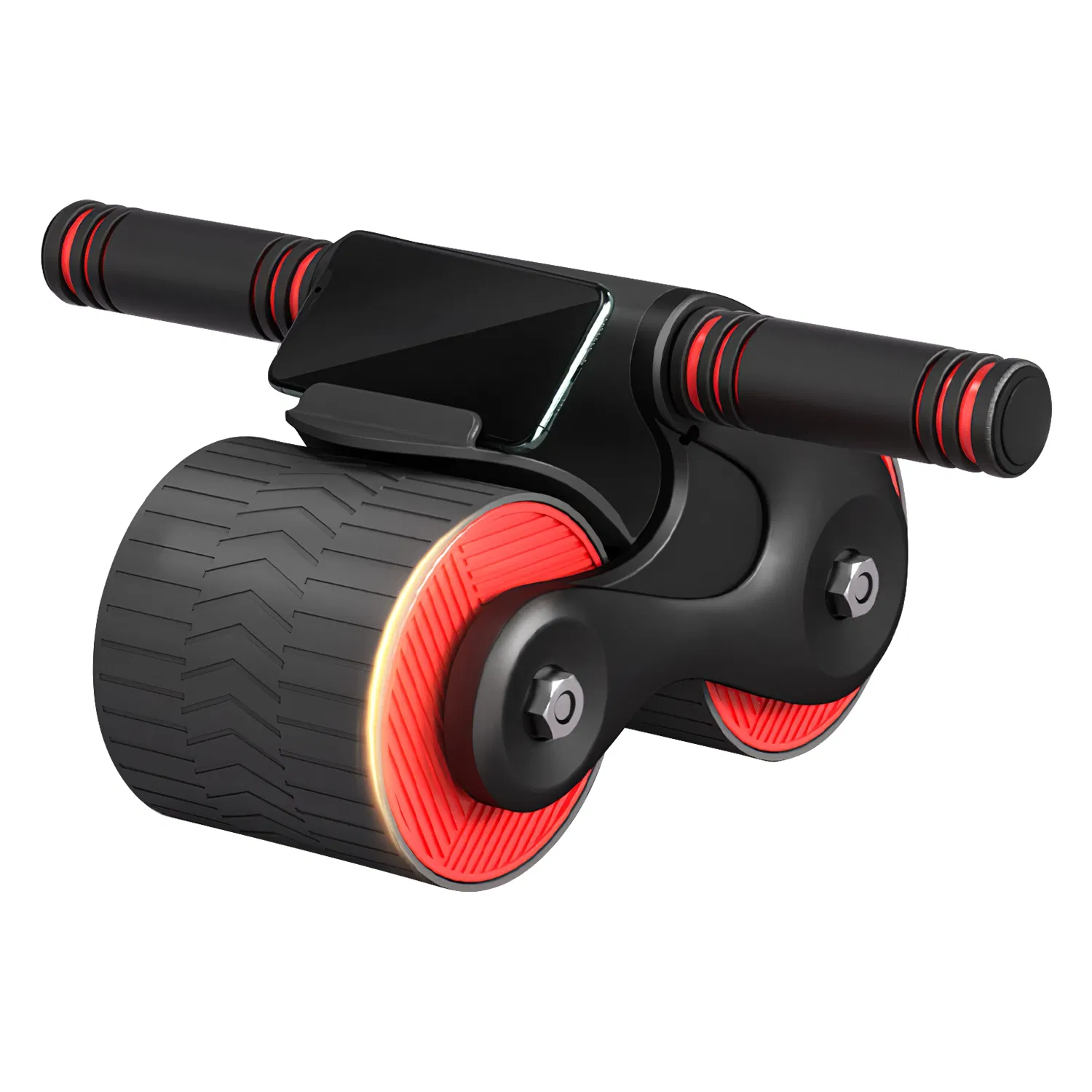 Automatic Rebound Abdominal Wheel Anti-slip AB Roller Wheel with Kneel Pad Phone Holder Home Gym Abdominal Exerciser for Men Women photo 1