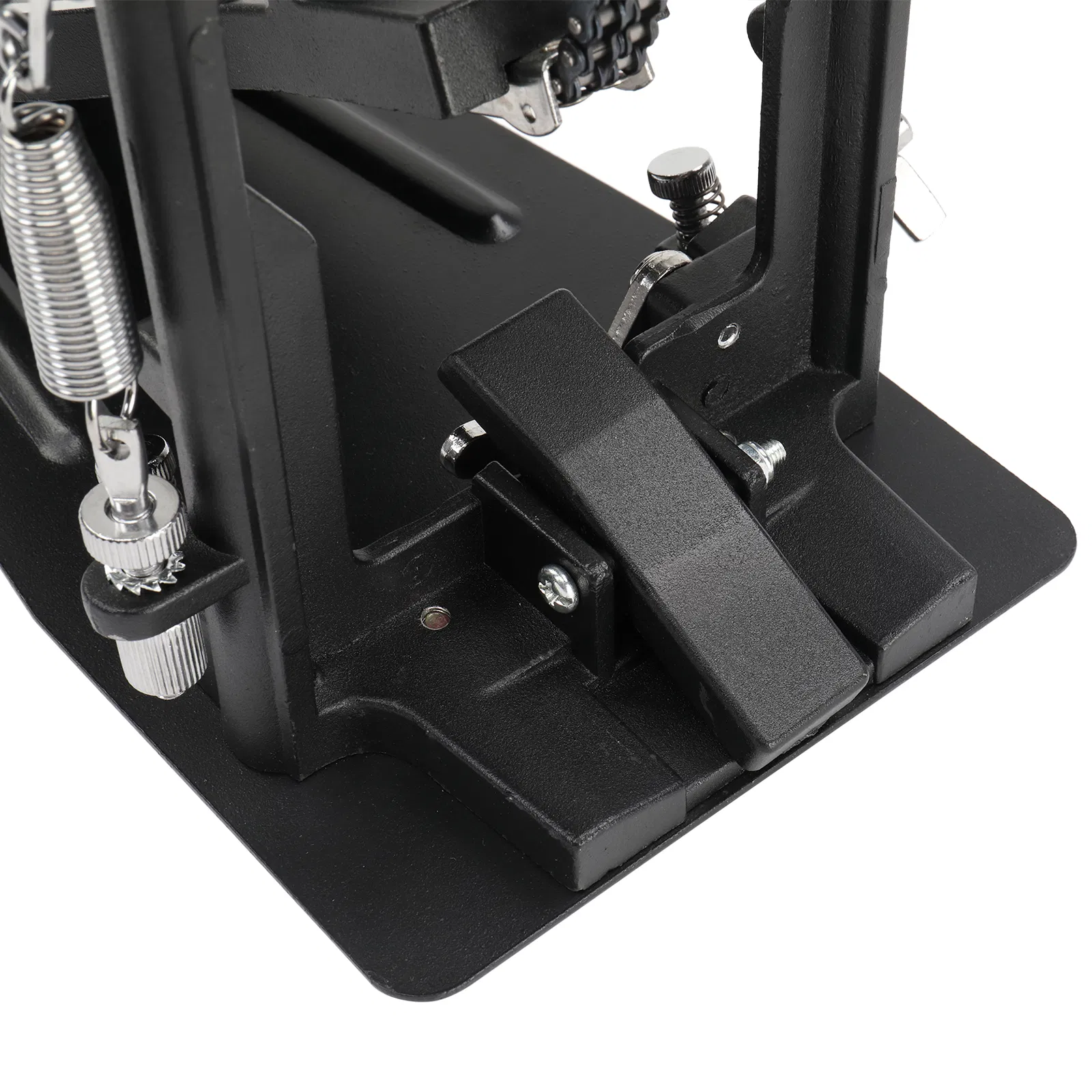 Wool Felt Hammer Double Drum Pedal Professional Double Bass Drum Pedal Black photo 3