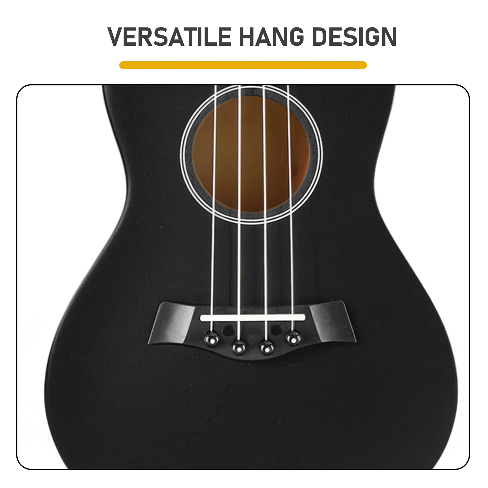 23in Linden wood body rosewood fingerboard ukulele, cotton bag, capo, strap, picks*2, tunerStringsDust cloth photo 5