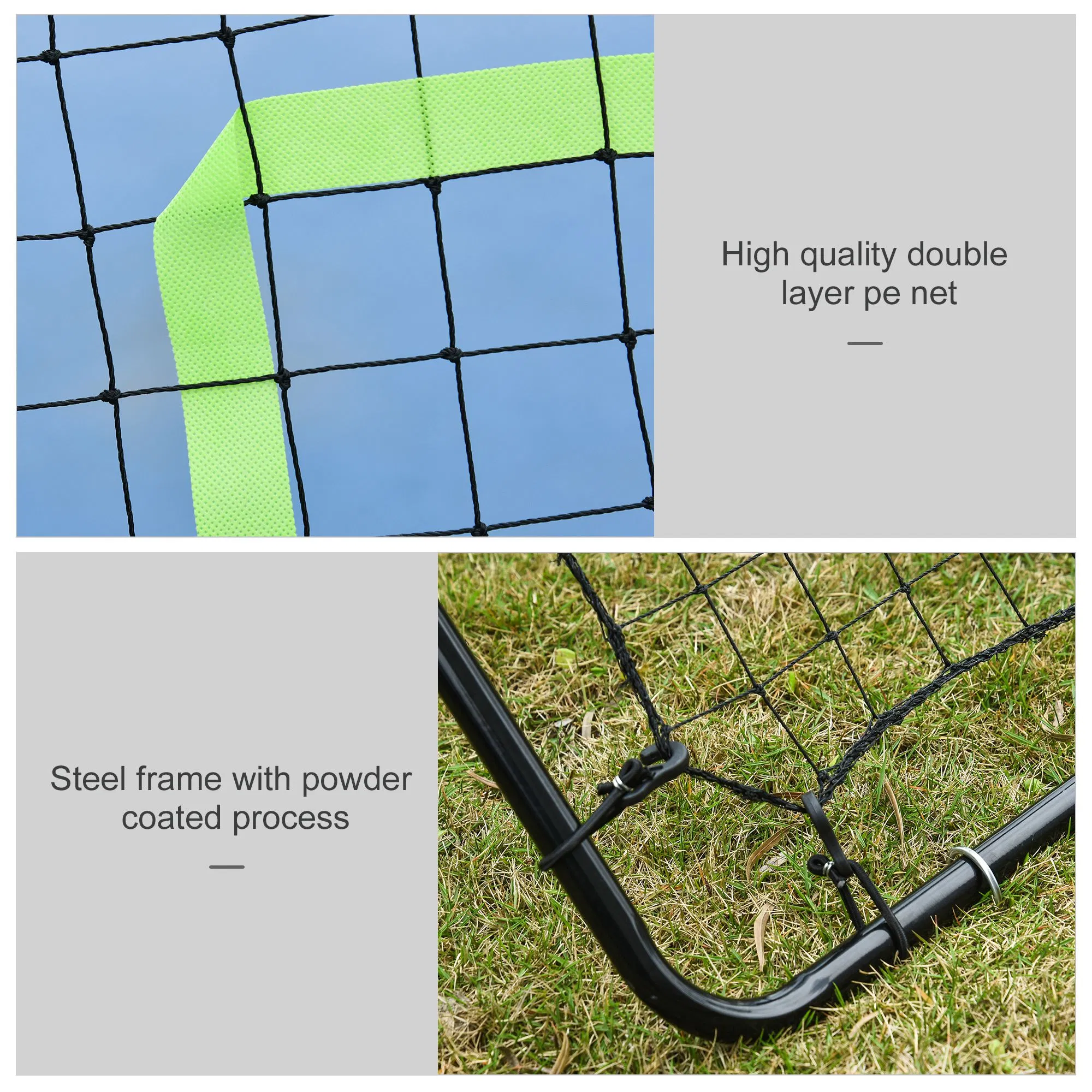 4 x 5.7ft Volleyball Rebounder Net with Strike Zone, Baseball Lacrosse Training Net for Pitching and Fielding photo 2